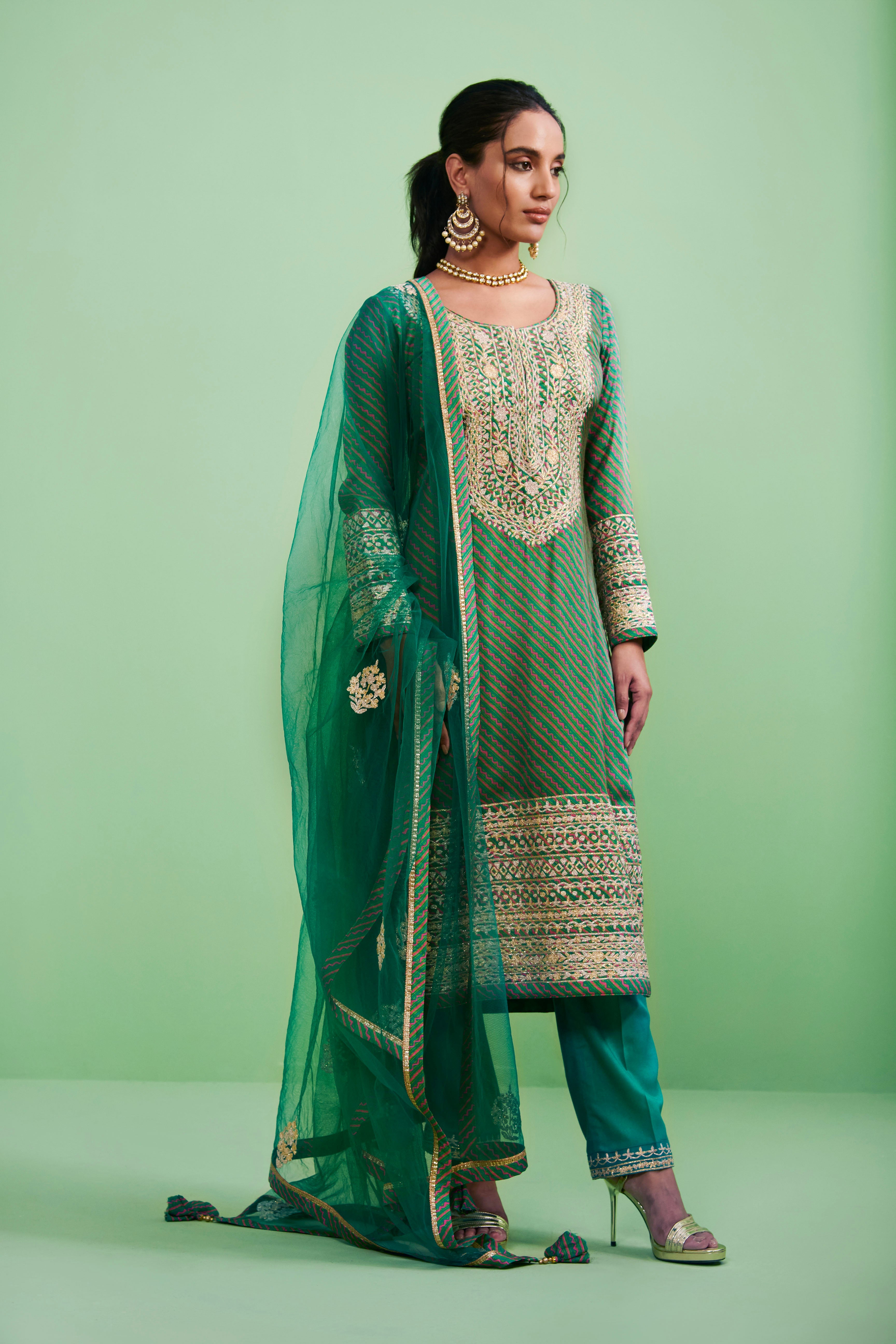 Green Kurta  Set