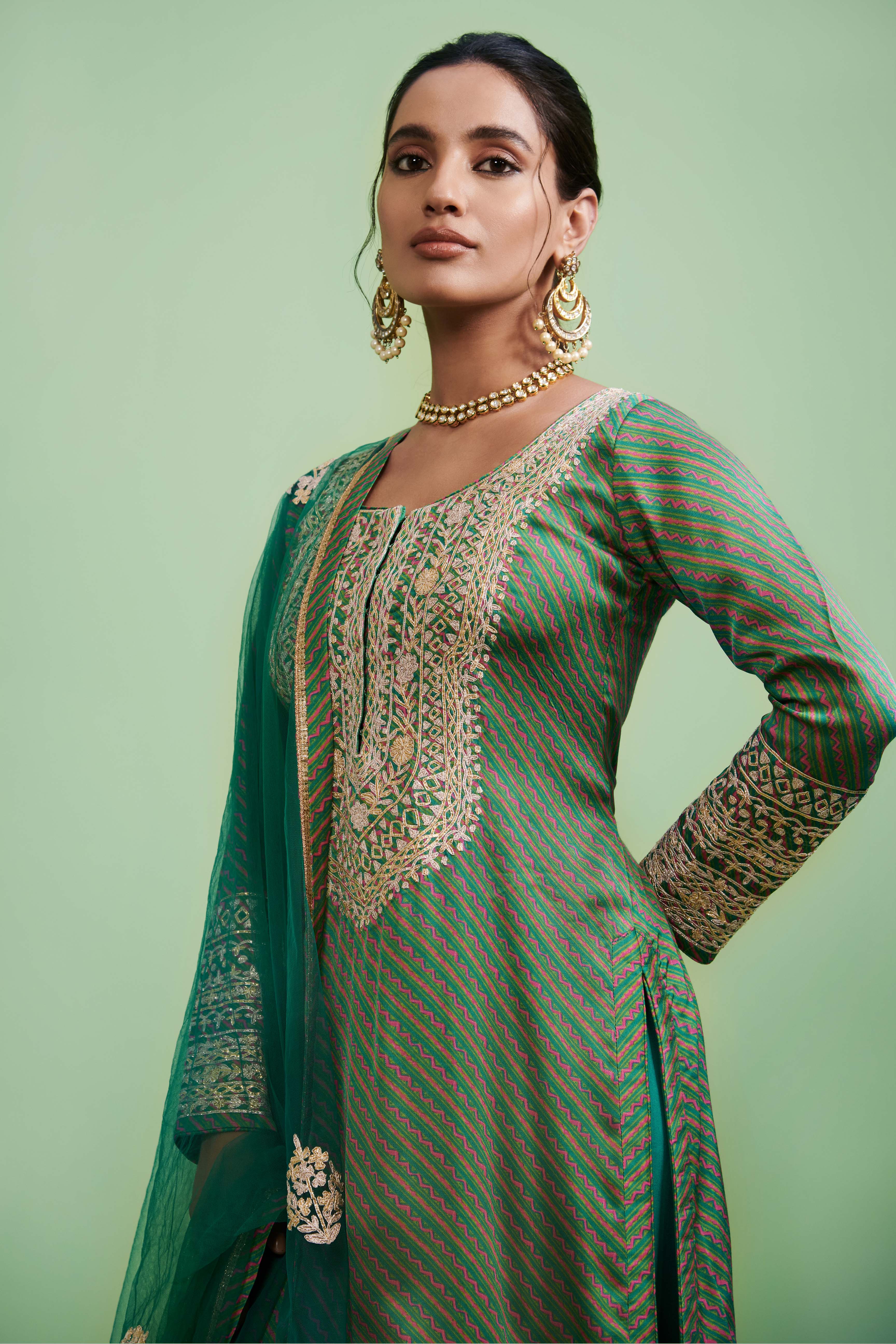 Green Kurta Set