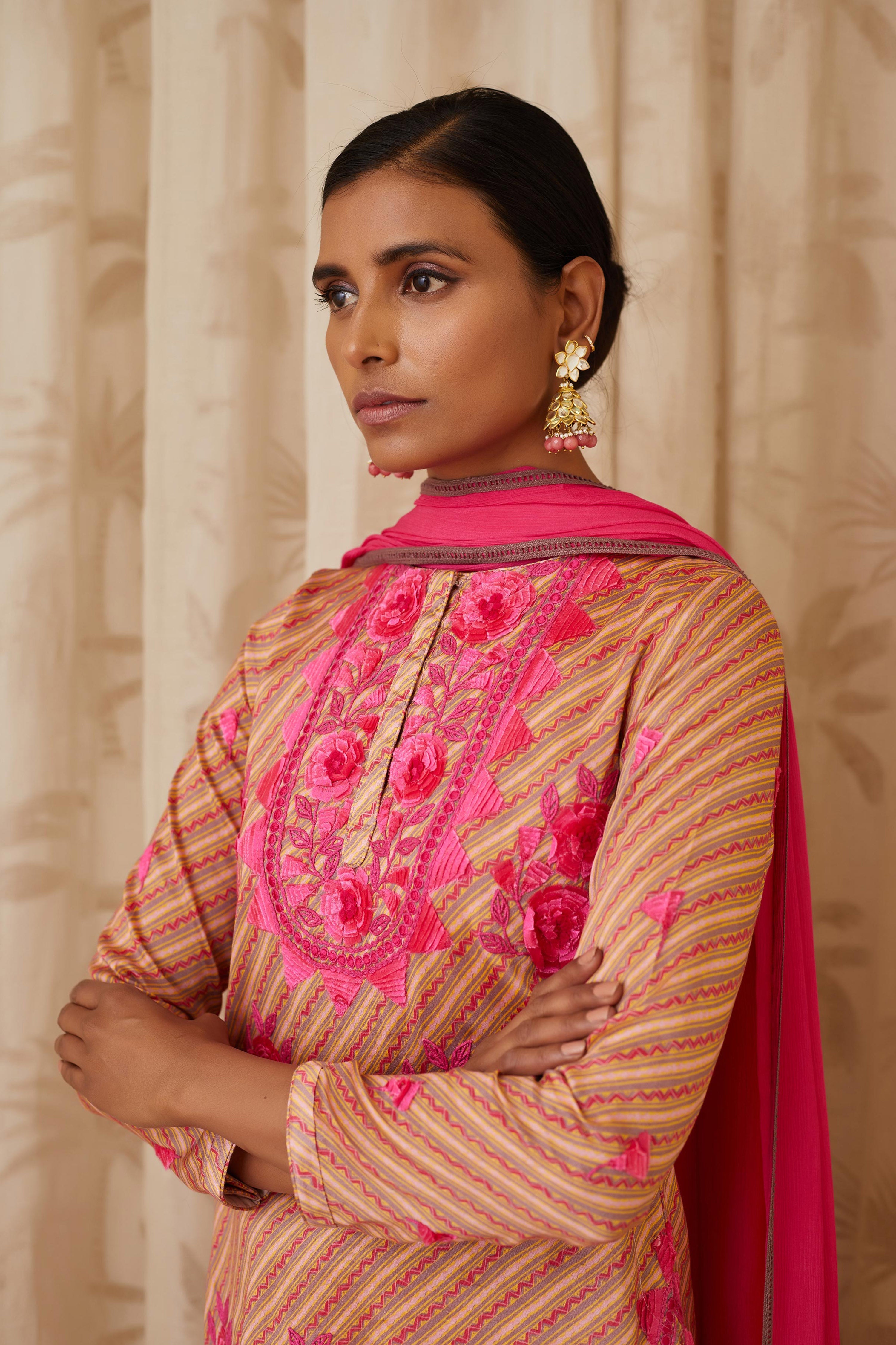 Coral Pink Kurta Set