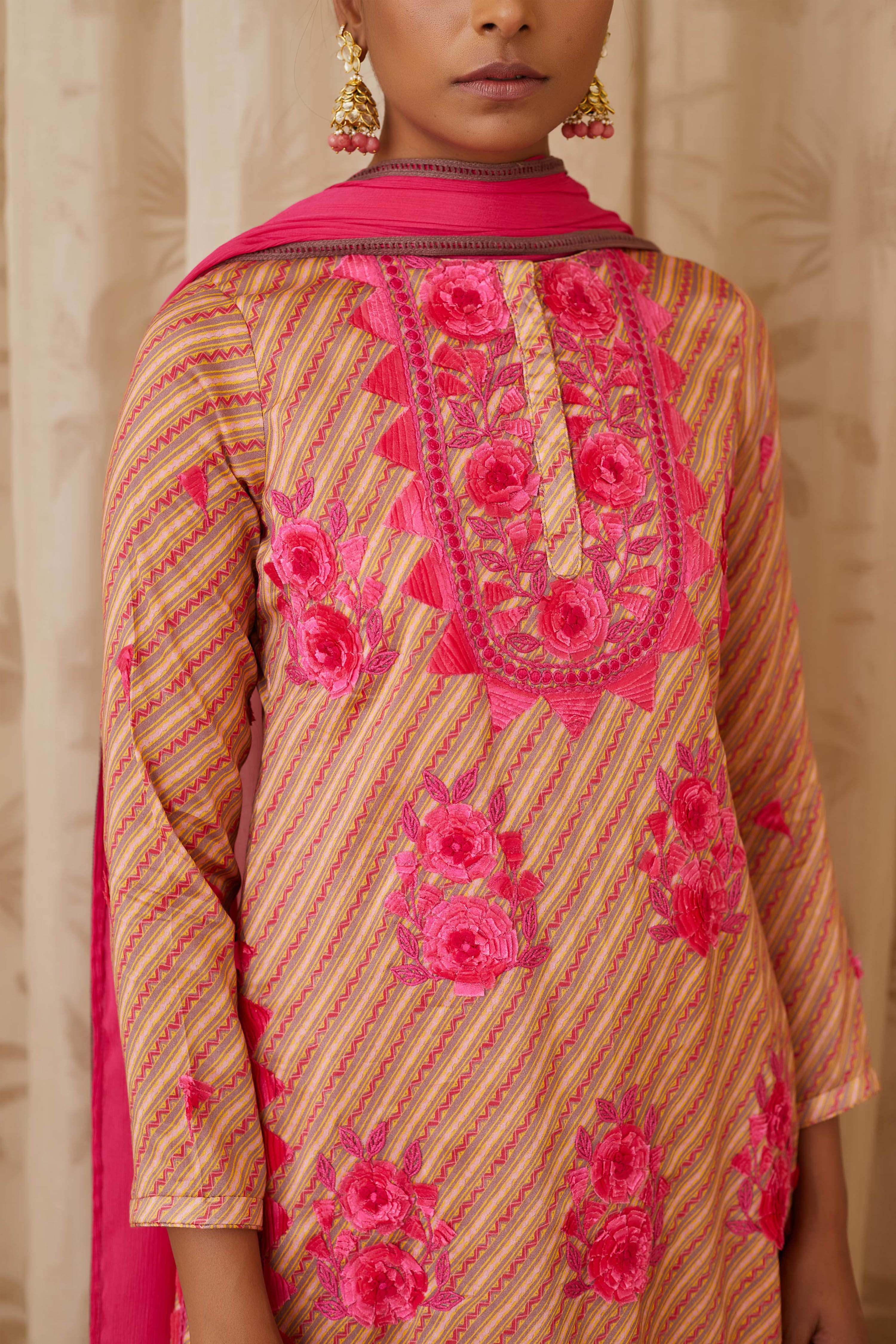 Coral Pink Kurta Set