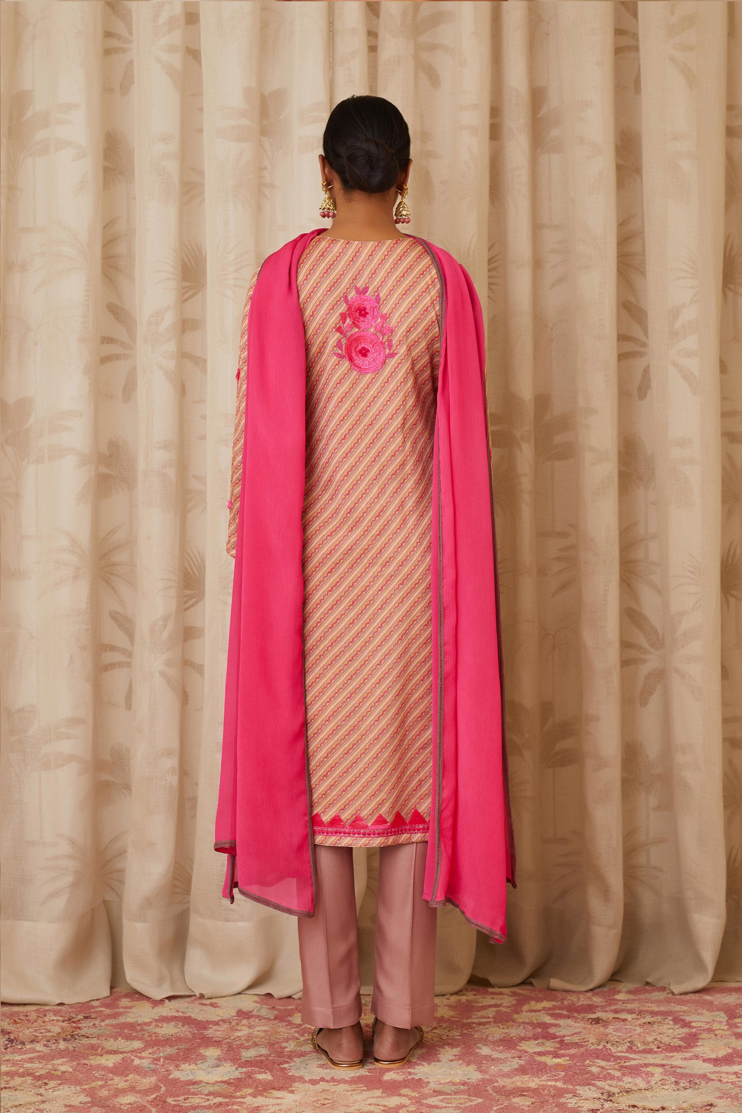 Coral Pink Kurta Set