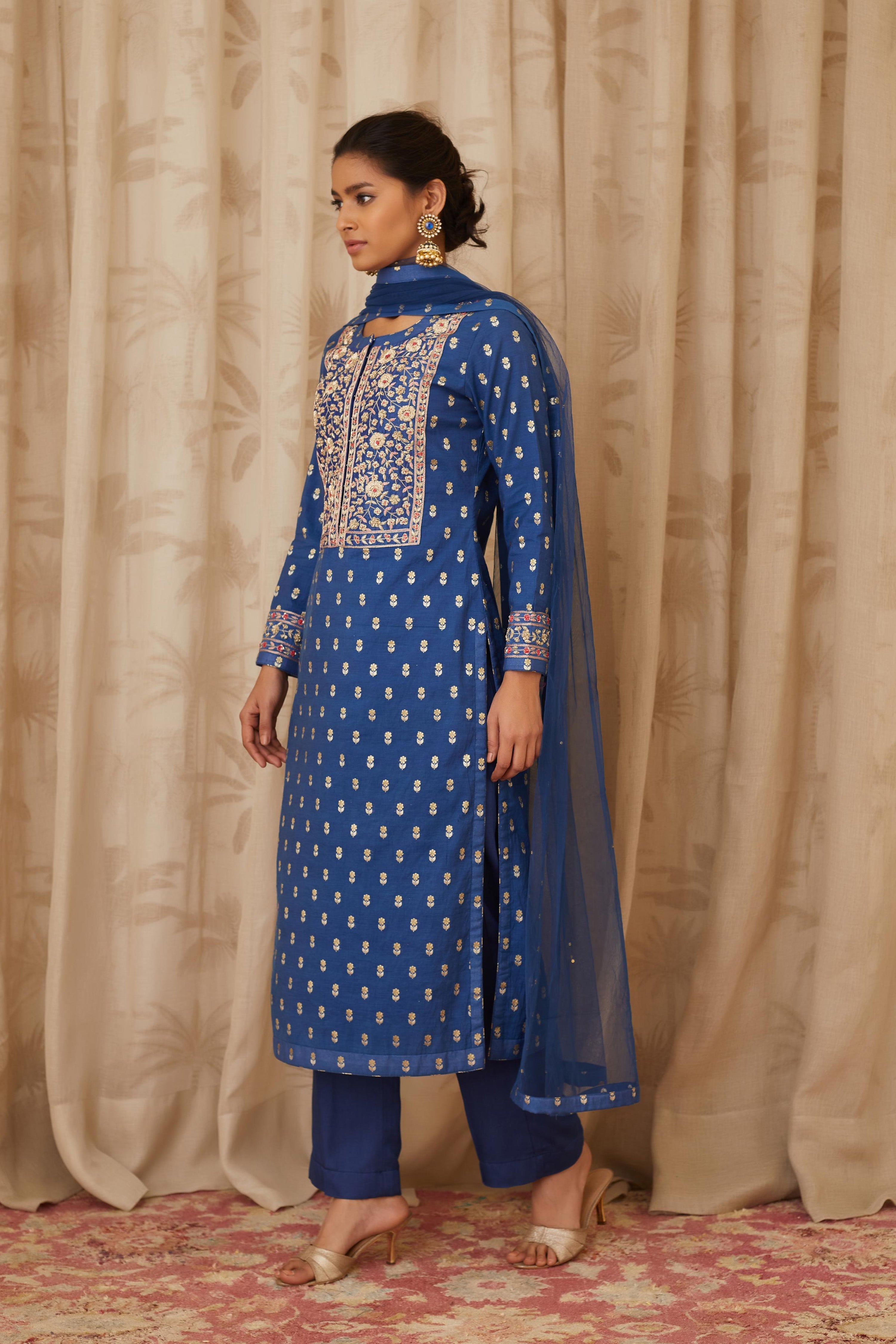 Royal Blue Kurta Set