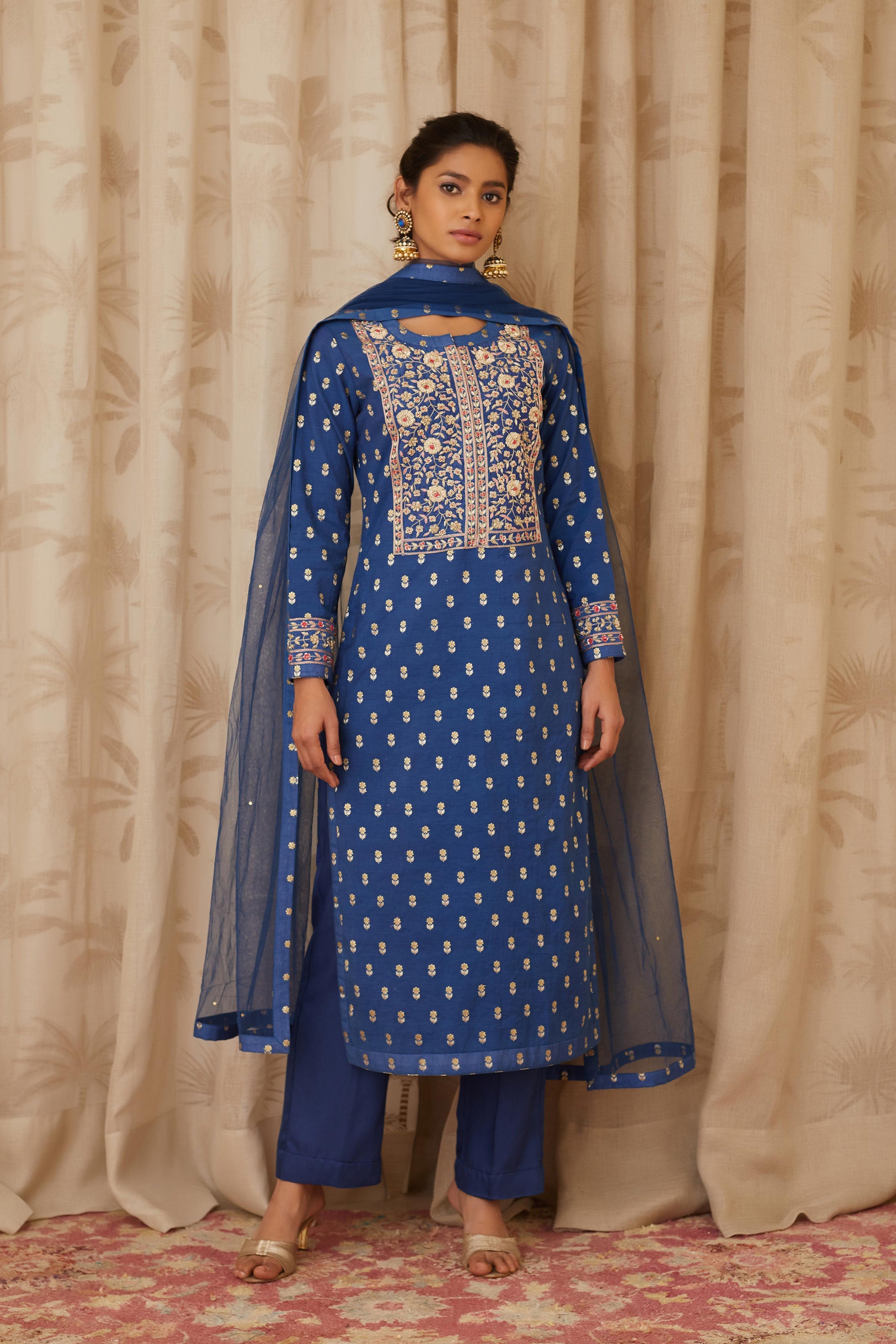 Royal Blue Kurta Set