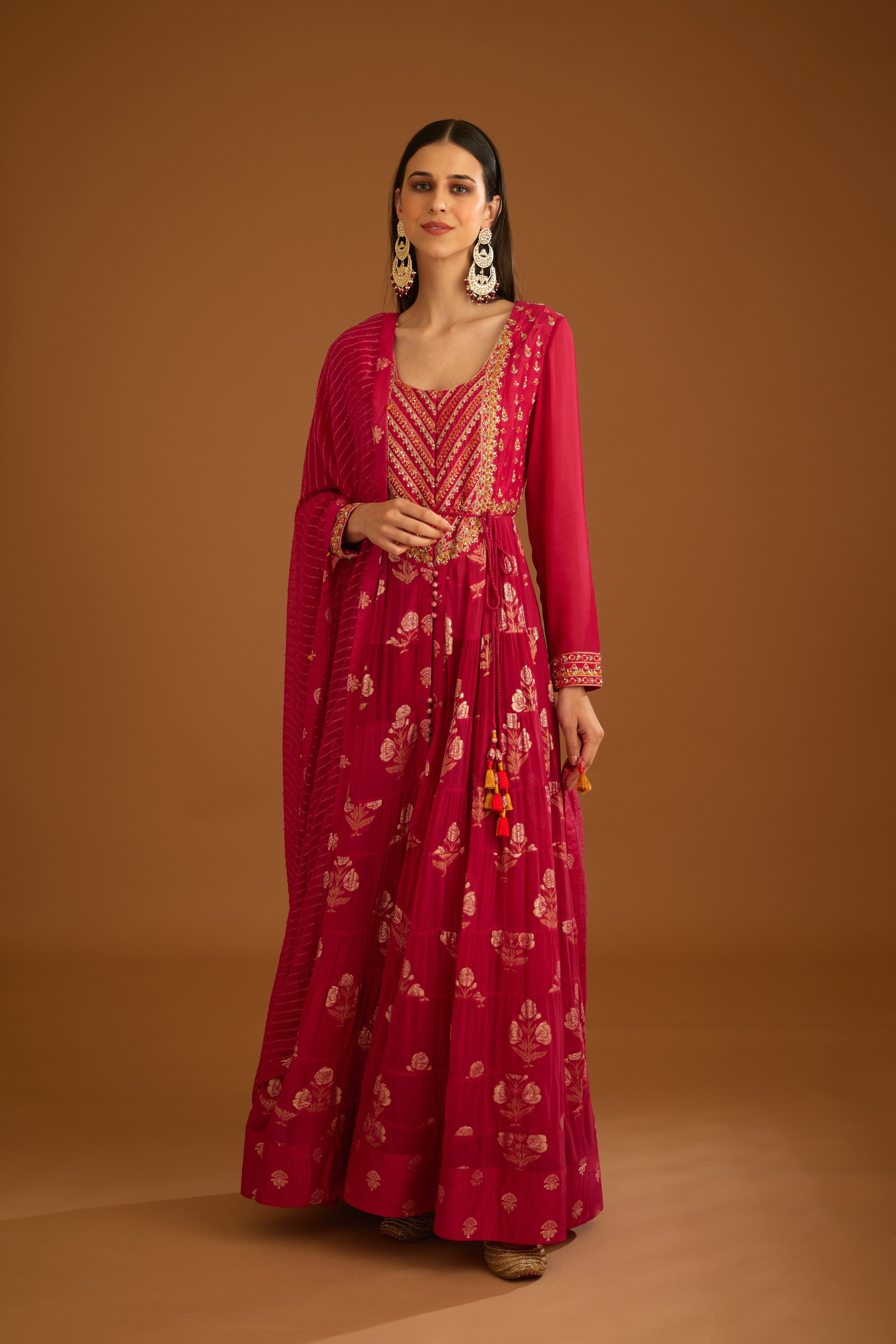 Dark Pink Anarkali Set