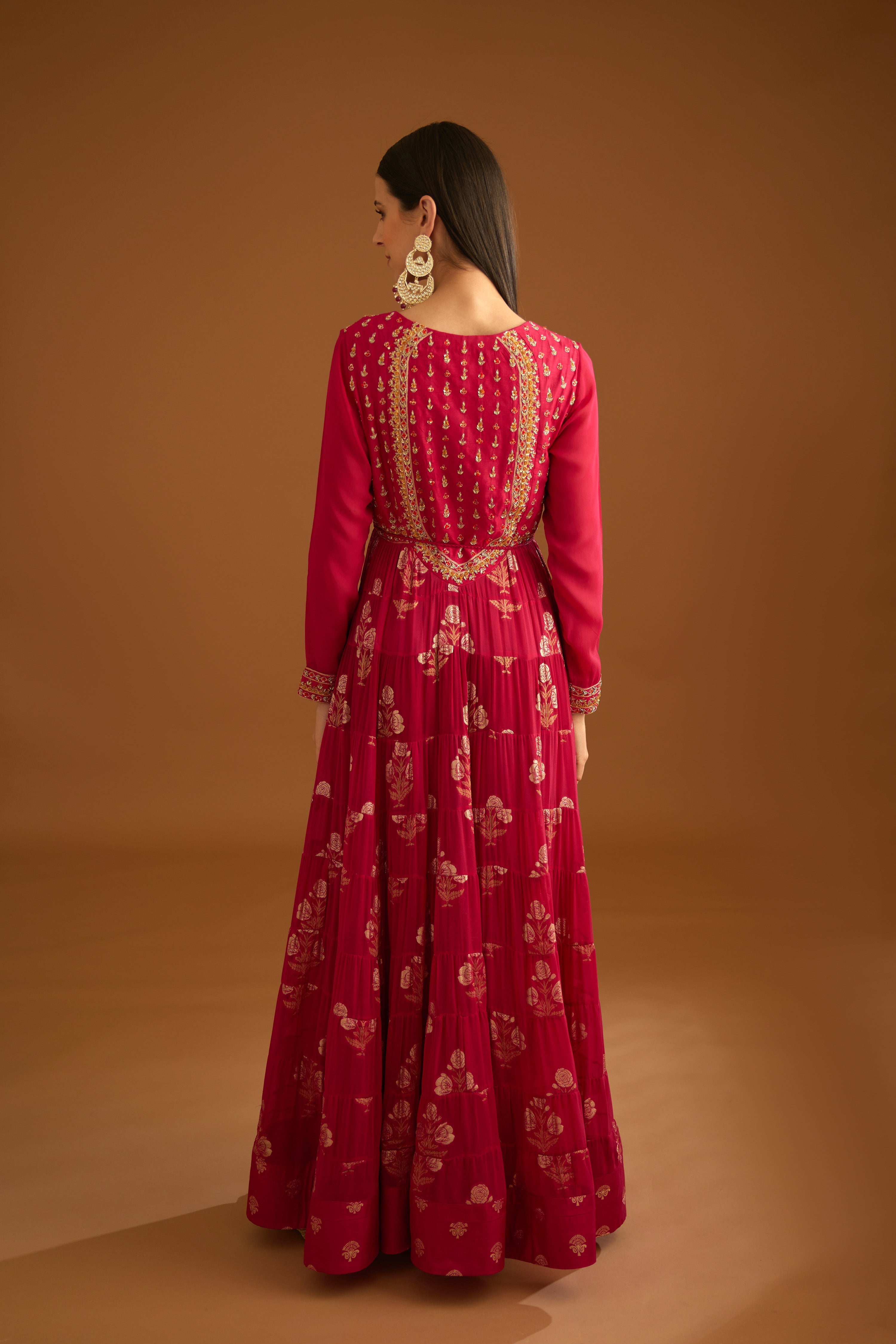 Dark Pink Anarkali Set