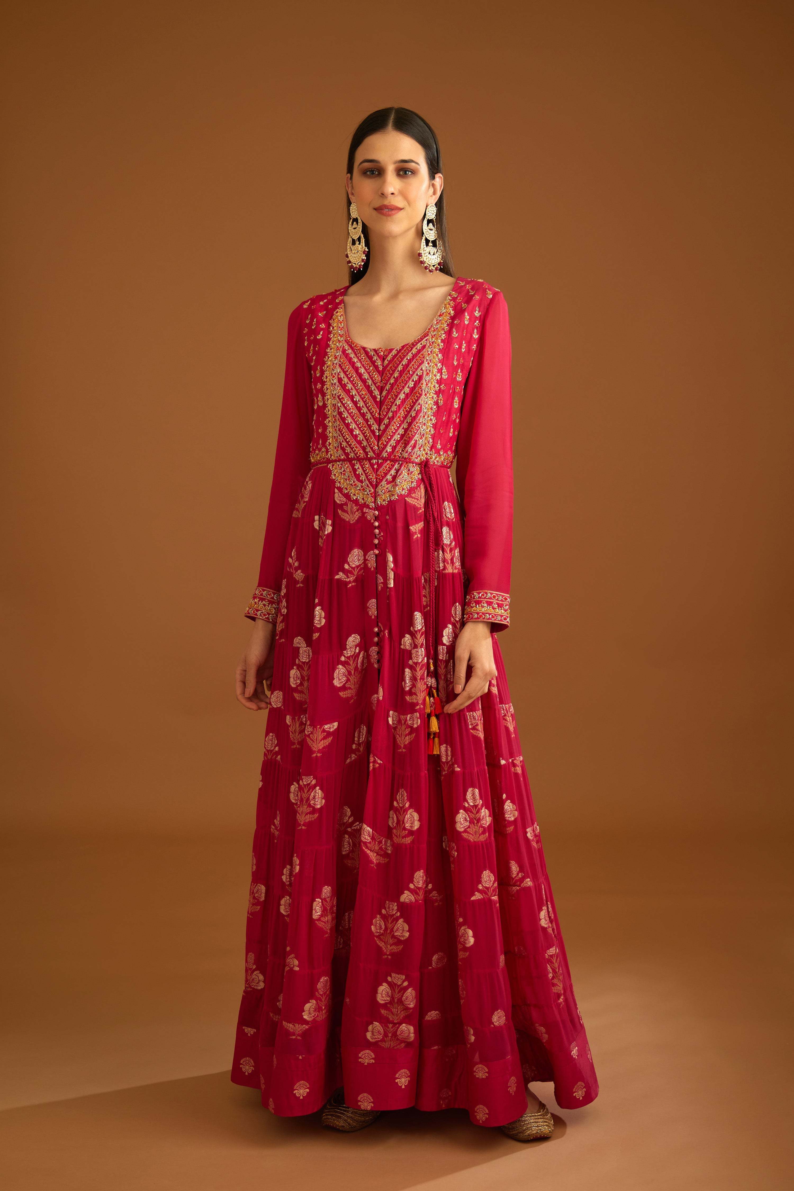 Dark Pink Anarkali Set