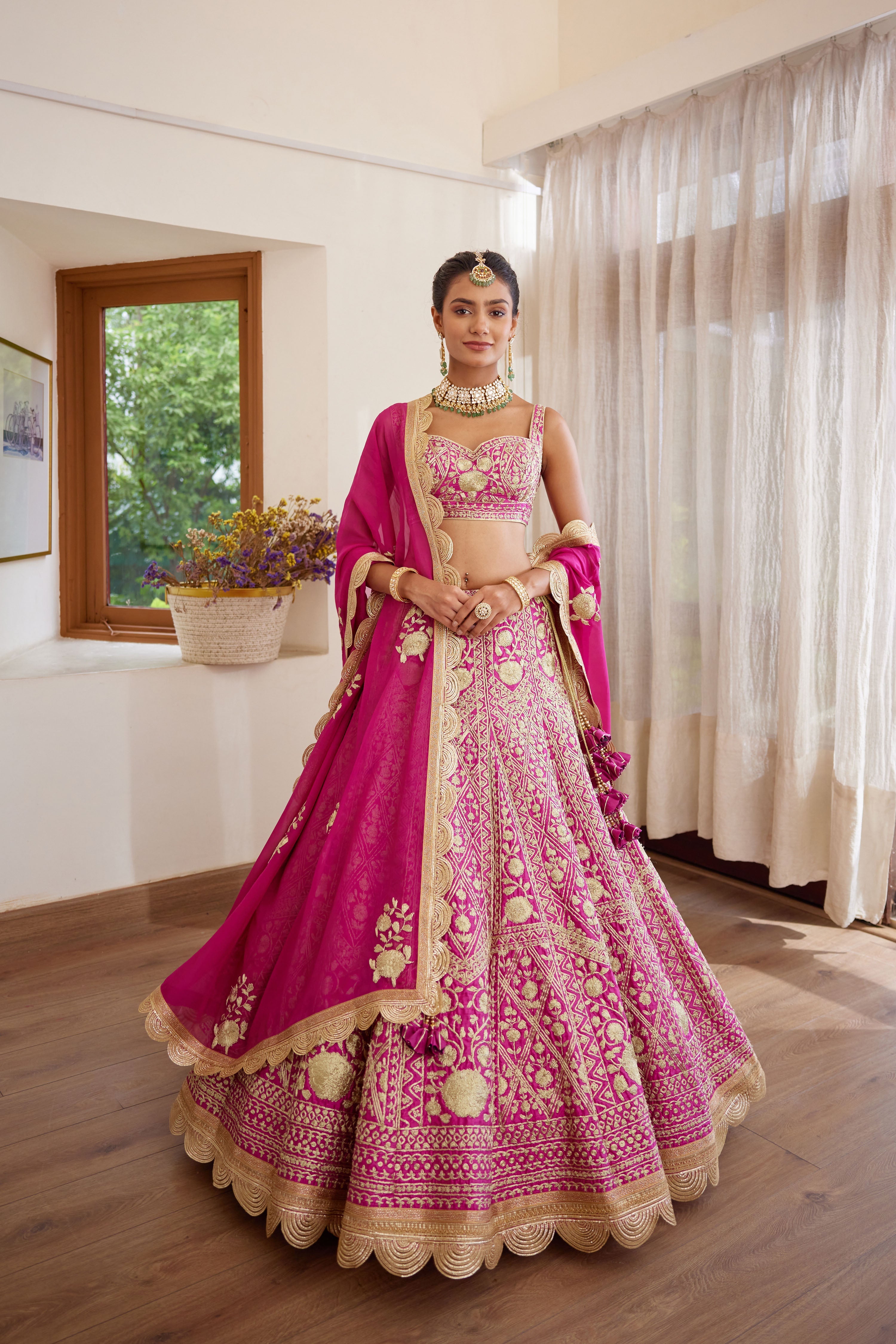 Plum Pink Lehenga Set