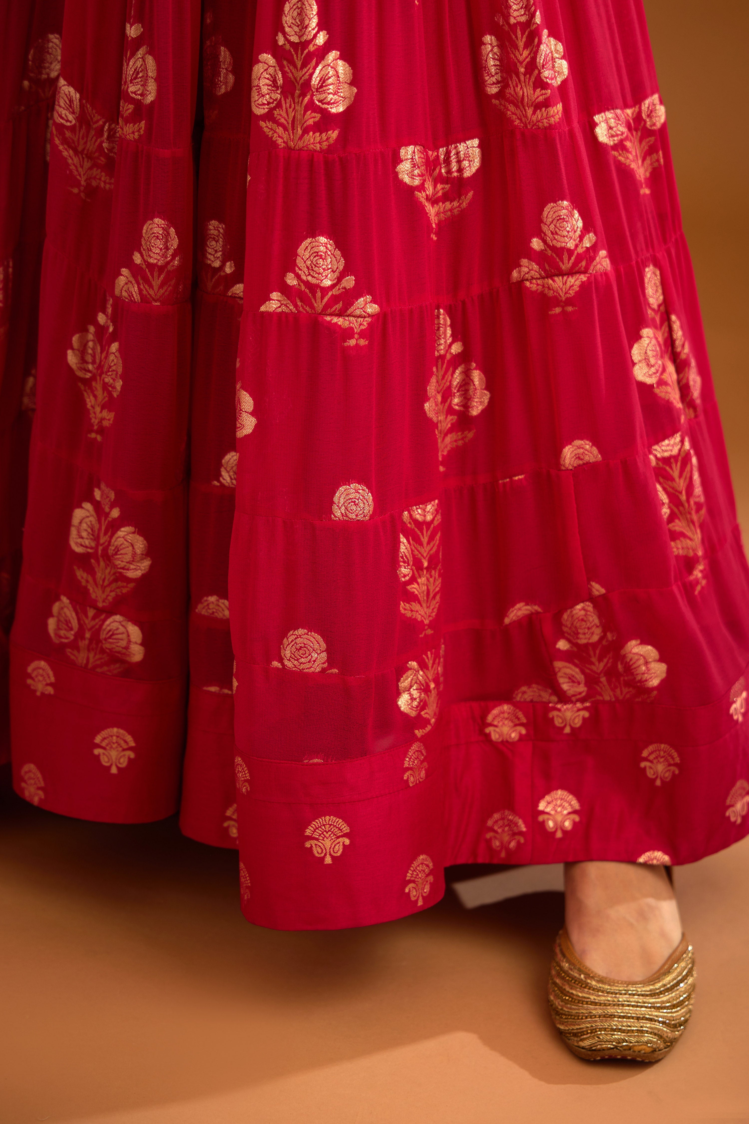 Dark Pink Anarkali Set