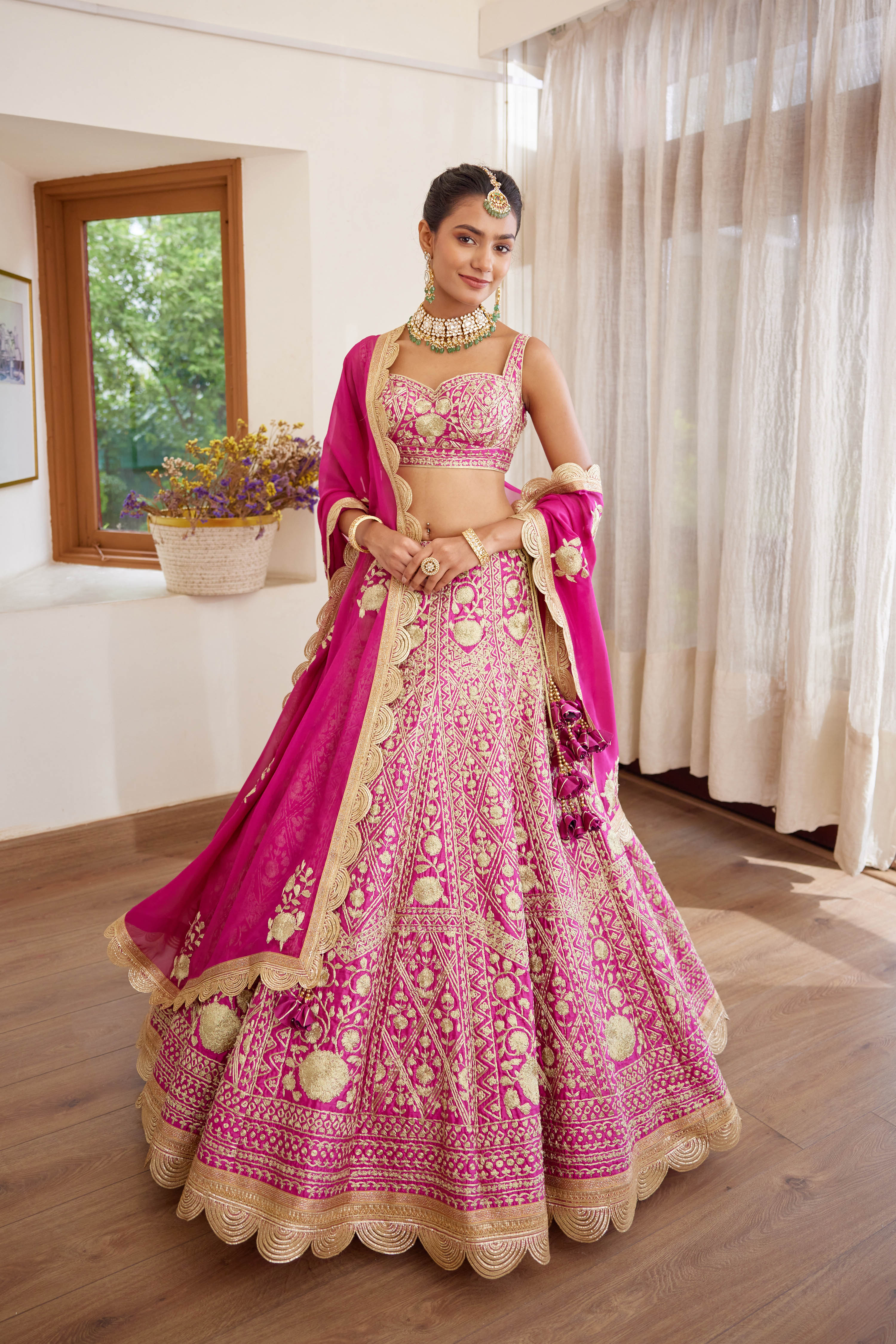 Plum Pink Lehenga Set