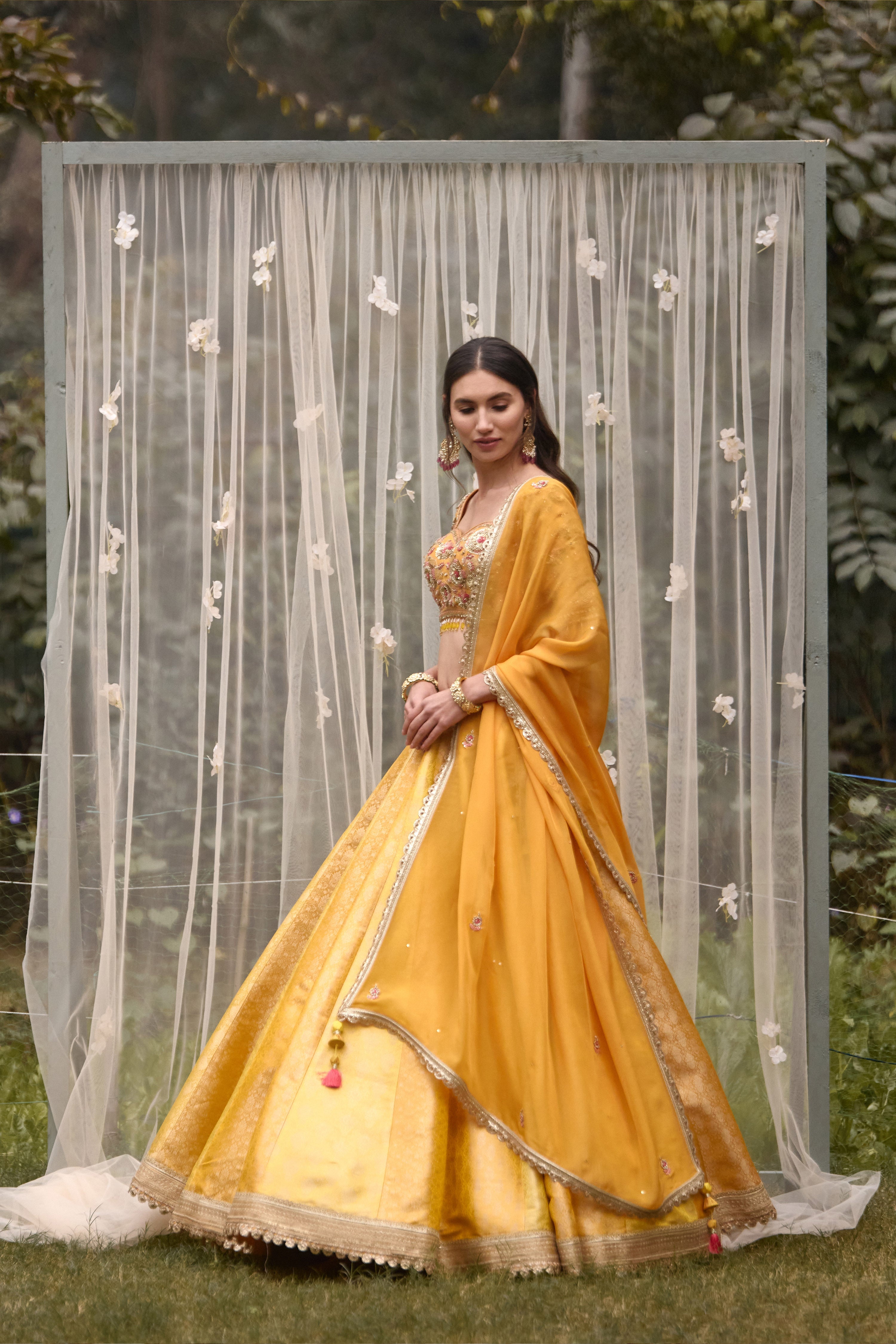 Mustard Lehenga Set
