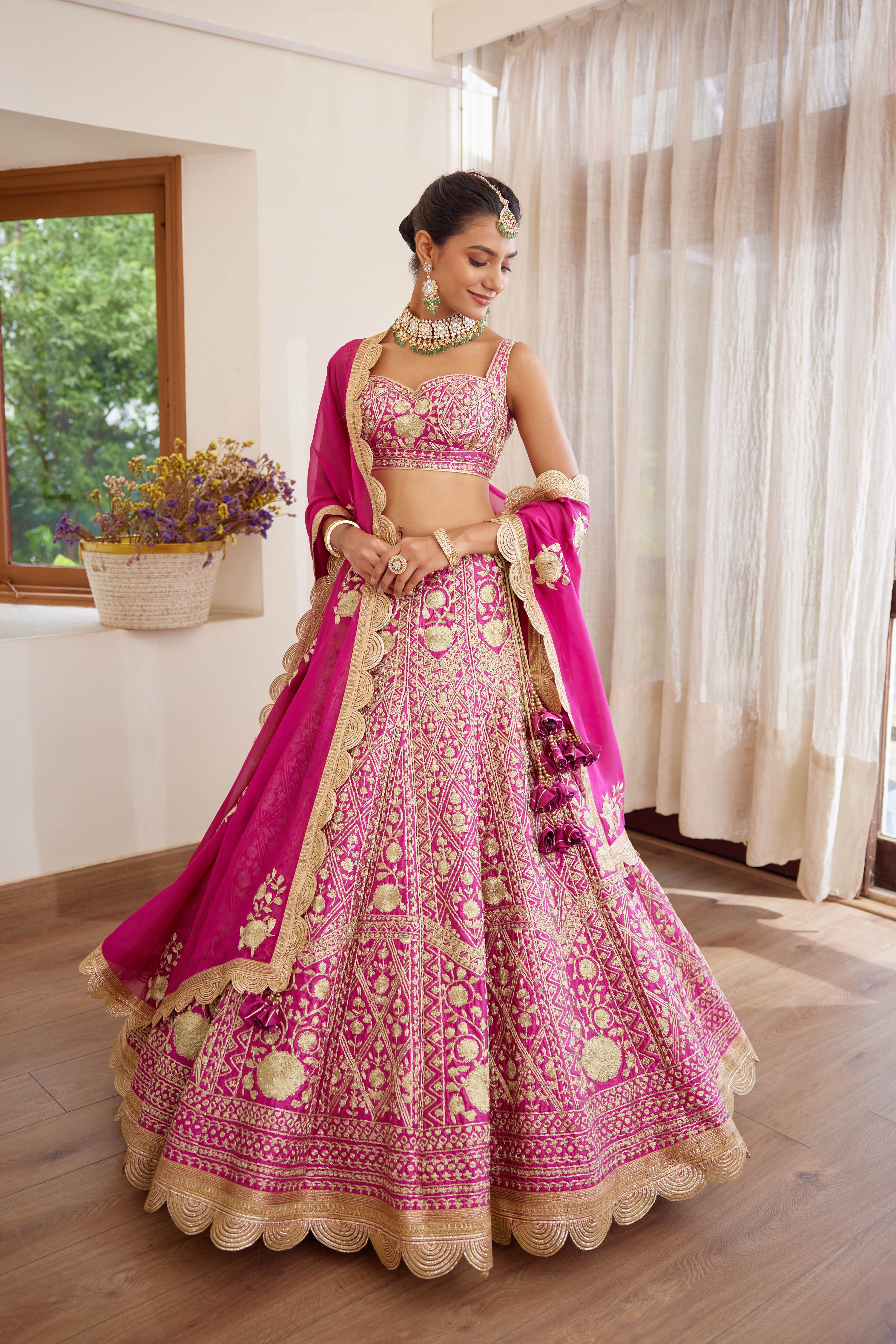 Plum Pink Lehenga Set