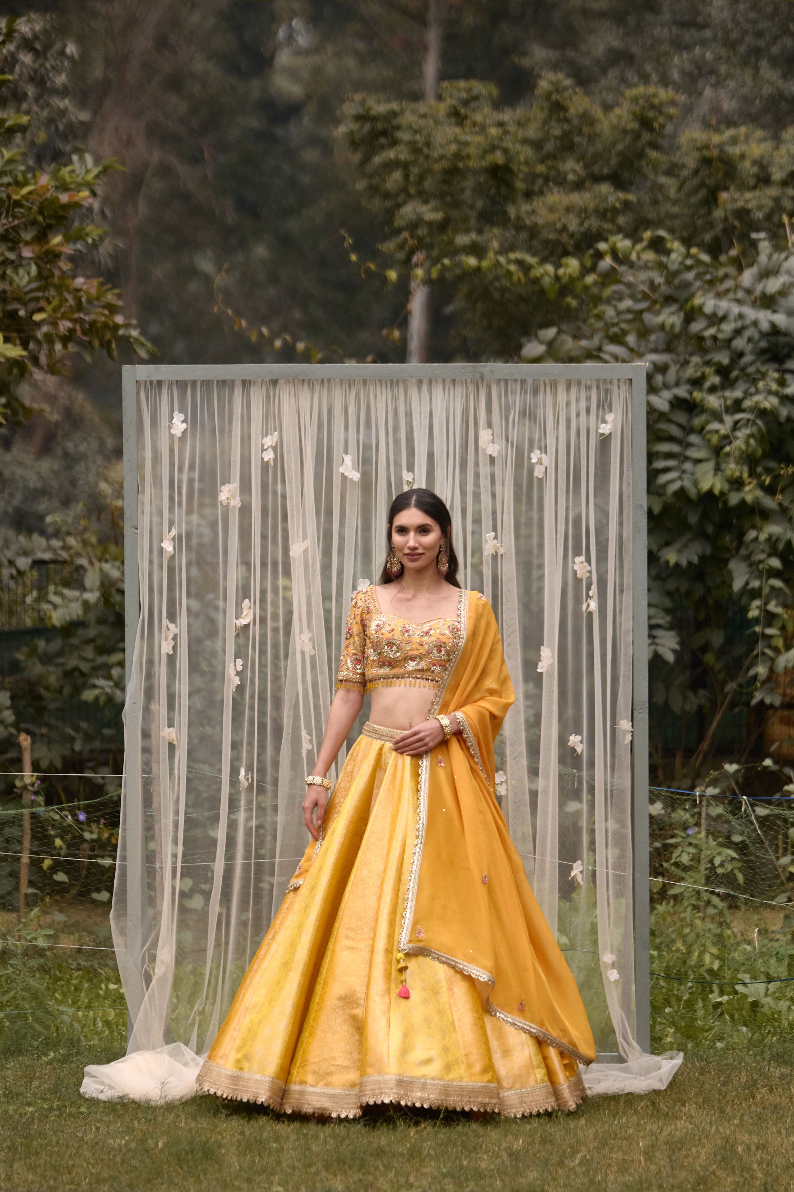 Mustard Lehenga Set