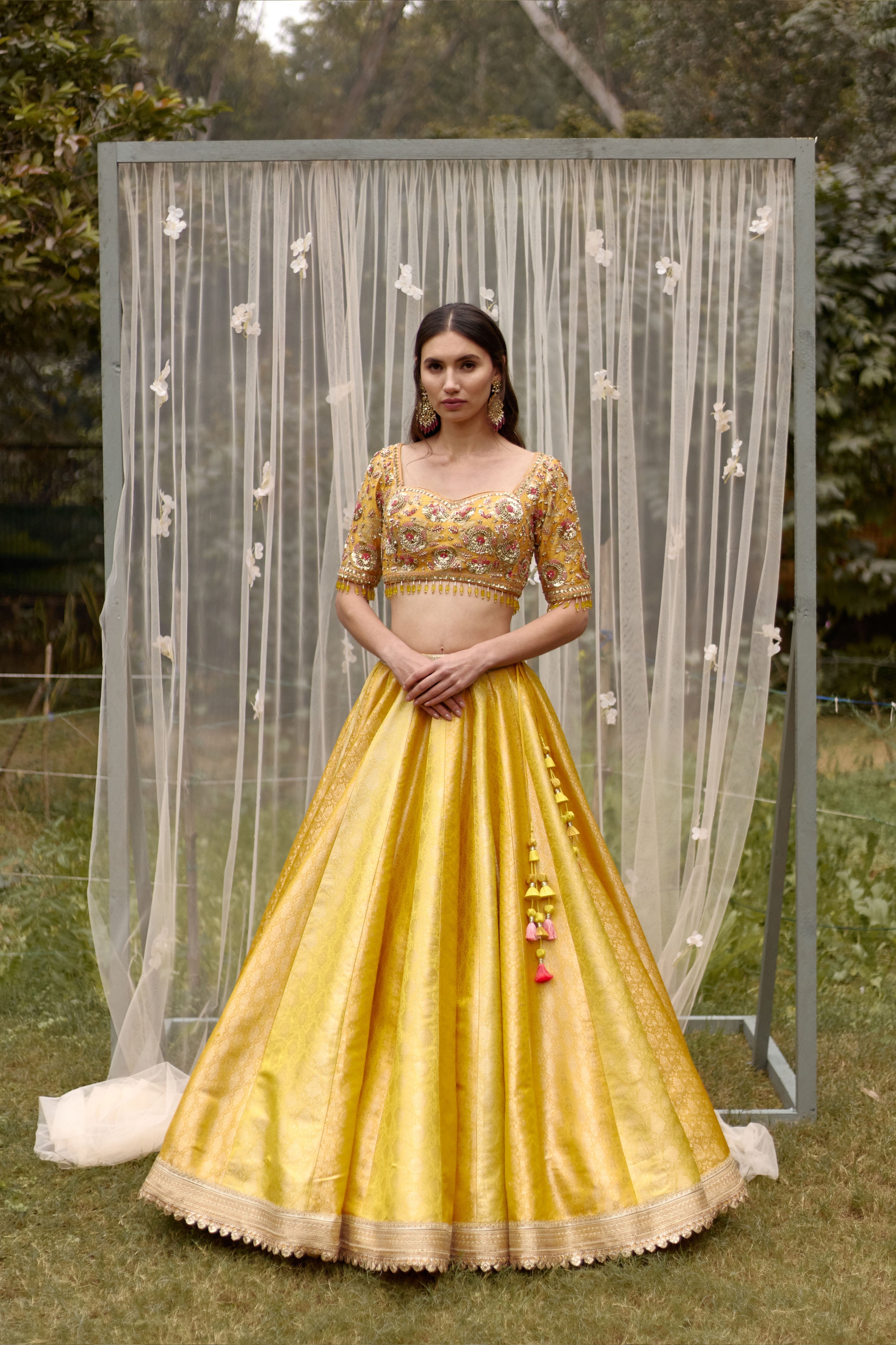Mustard Lehenga Set