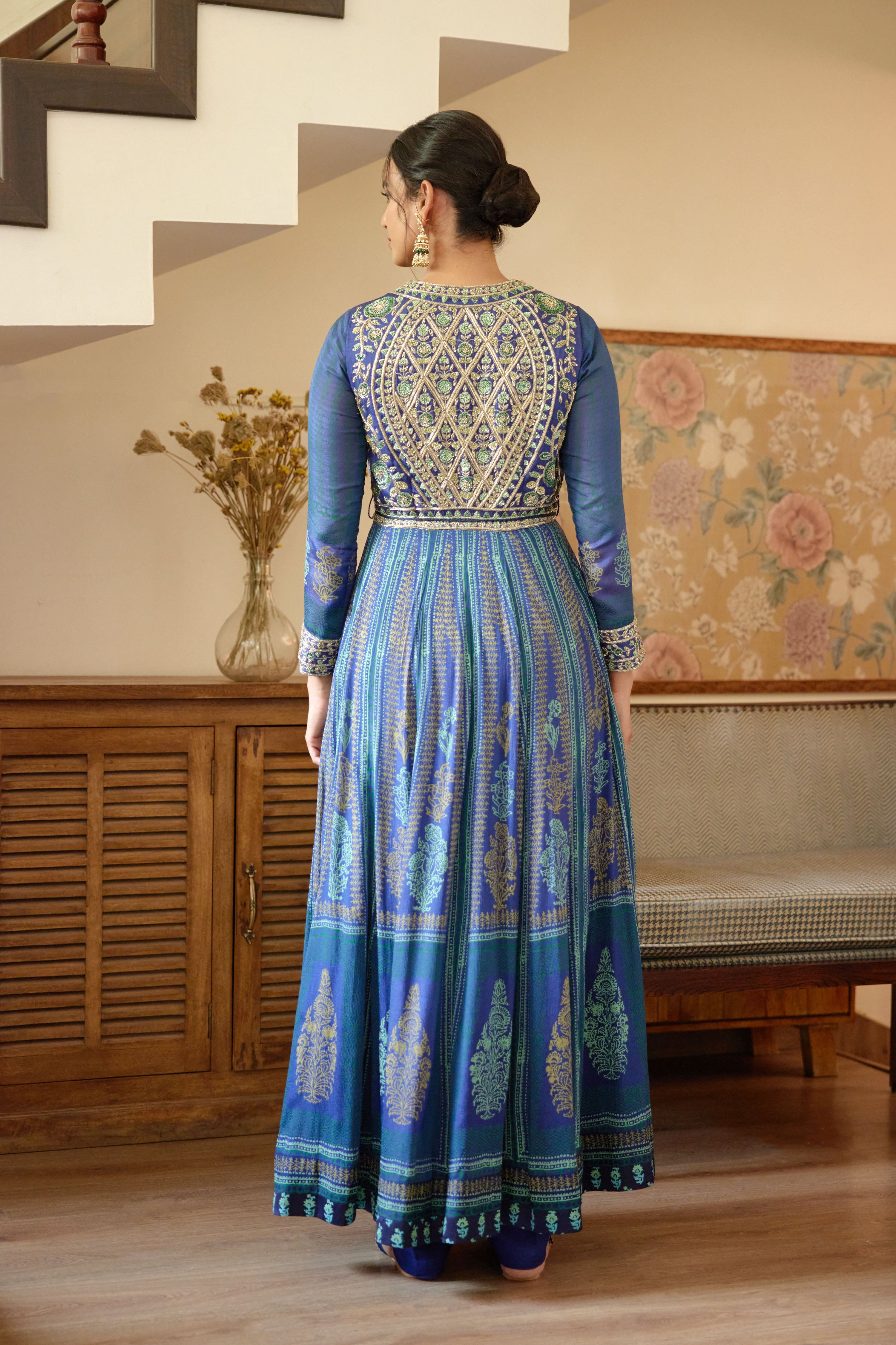 Royal Blue Anarkali Set