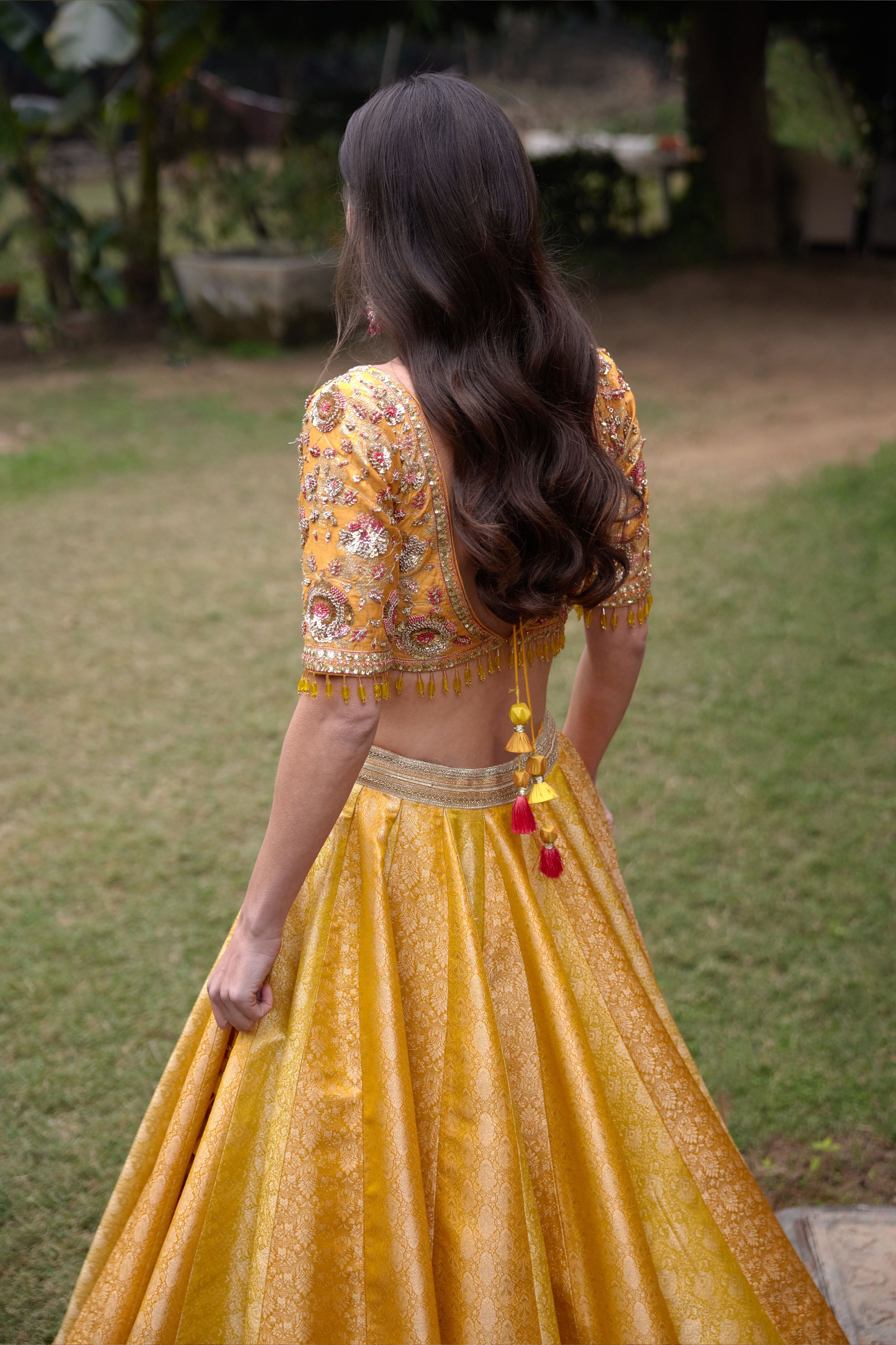 Mustard Lehenga Set