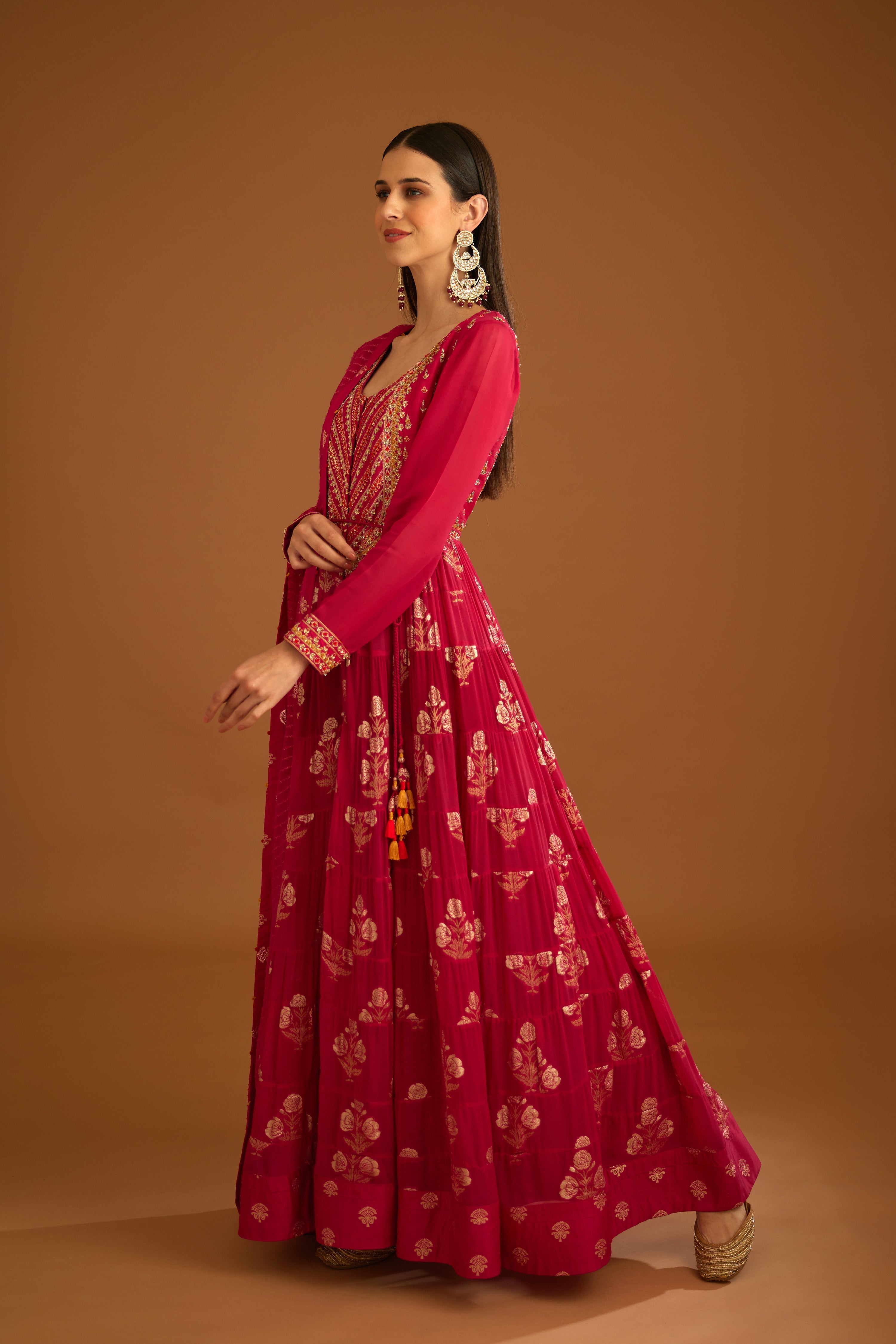 Dark Pink Anarkali Set