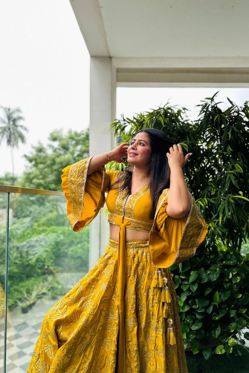 Chikki Goenka In Ayka Tie Up Top With Victorian Skirt