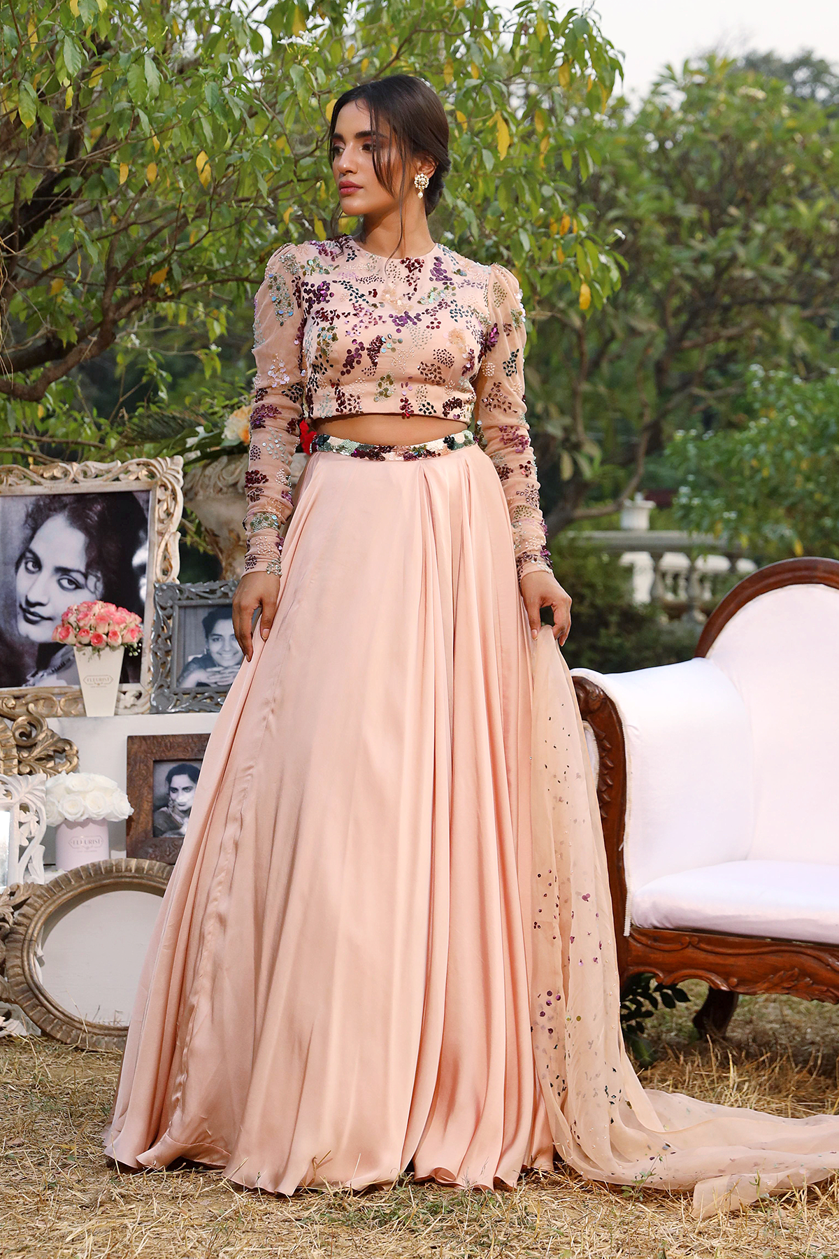 Nude Lehenga Set