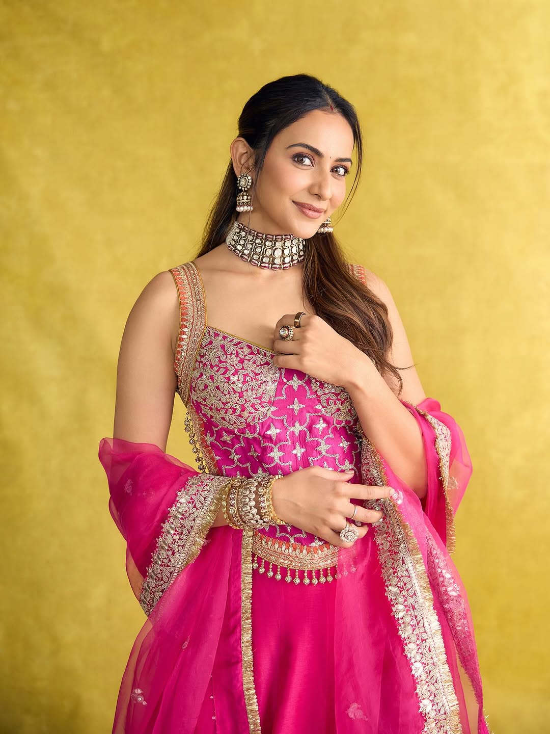 Rakulpreet in Mariyam Lehenga Set
