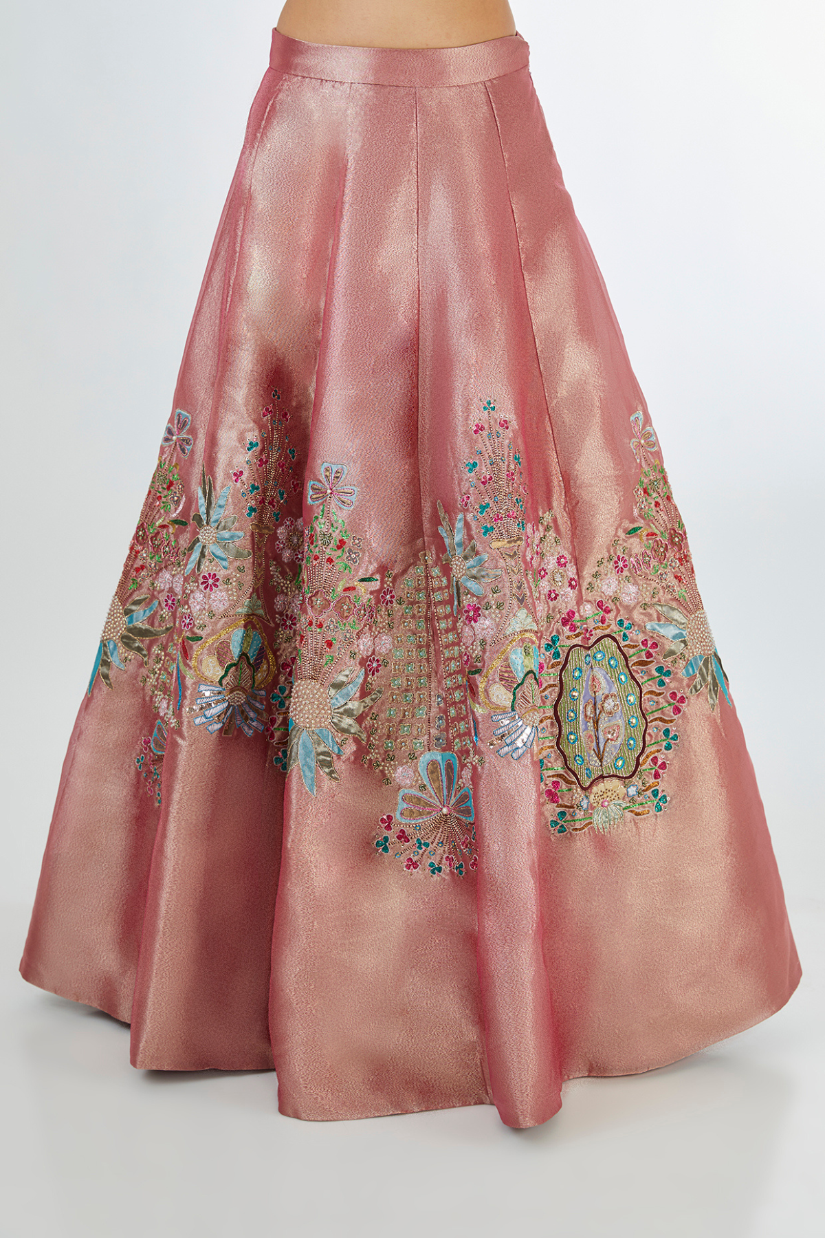 Montage - Pink Tissue Lehenga Set