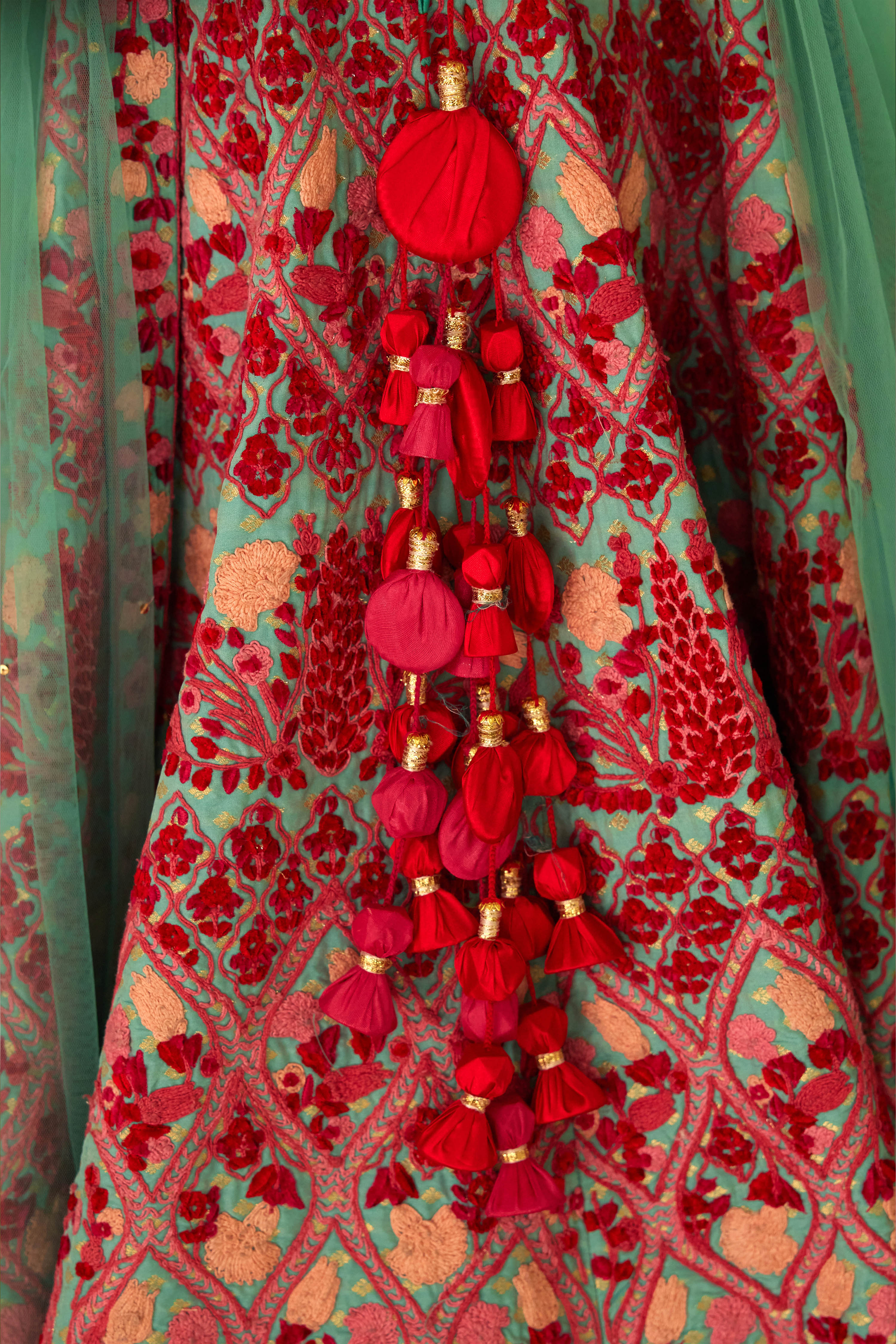 Pink Blue Lehenga Set