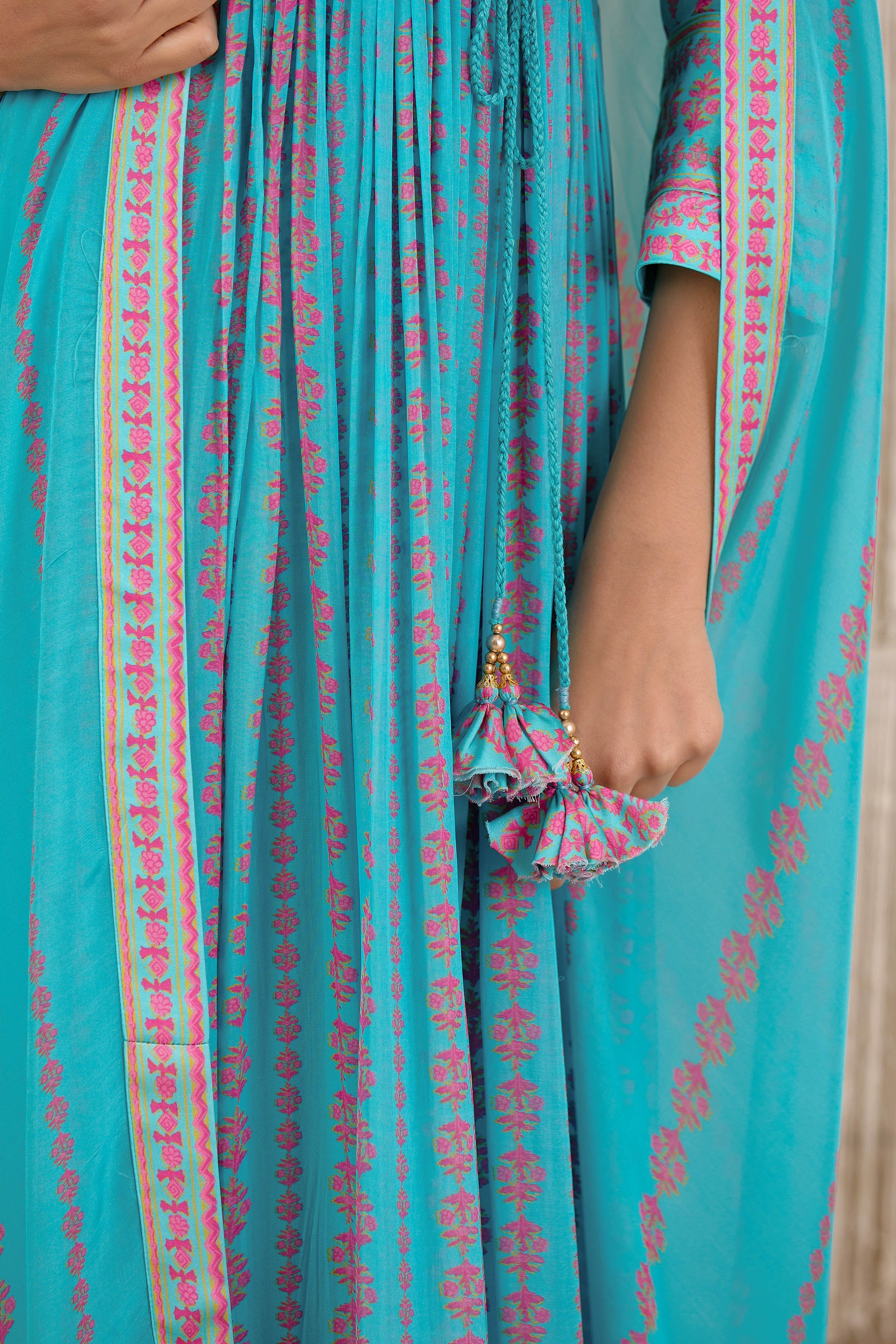 Light Sky Blue Angrakha