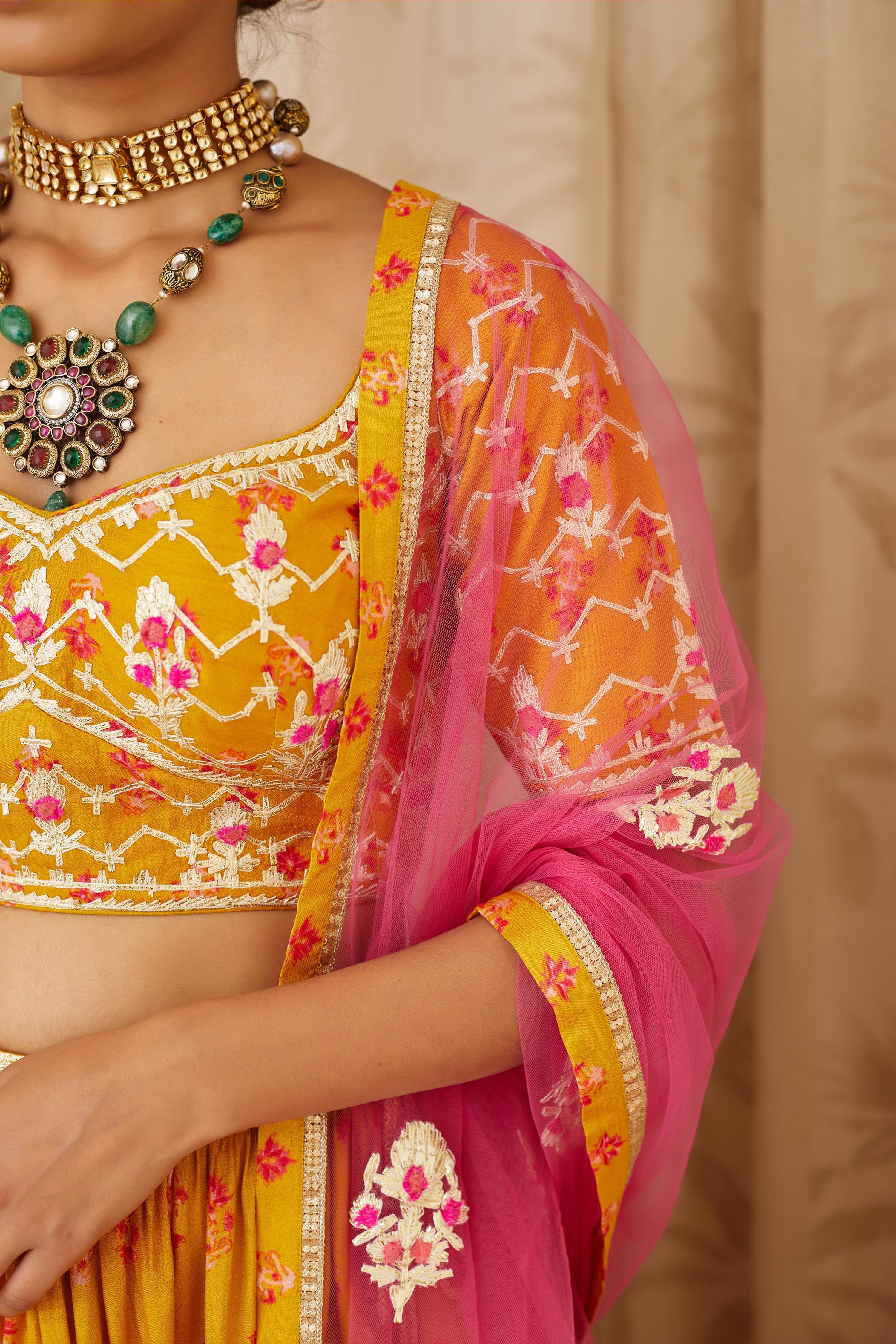 Mustard Yellow Lehenga Set