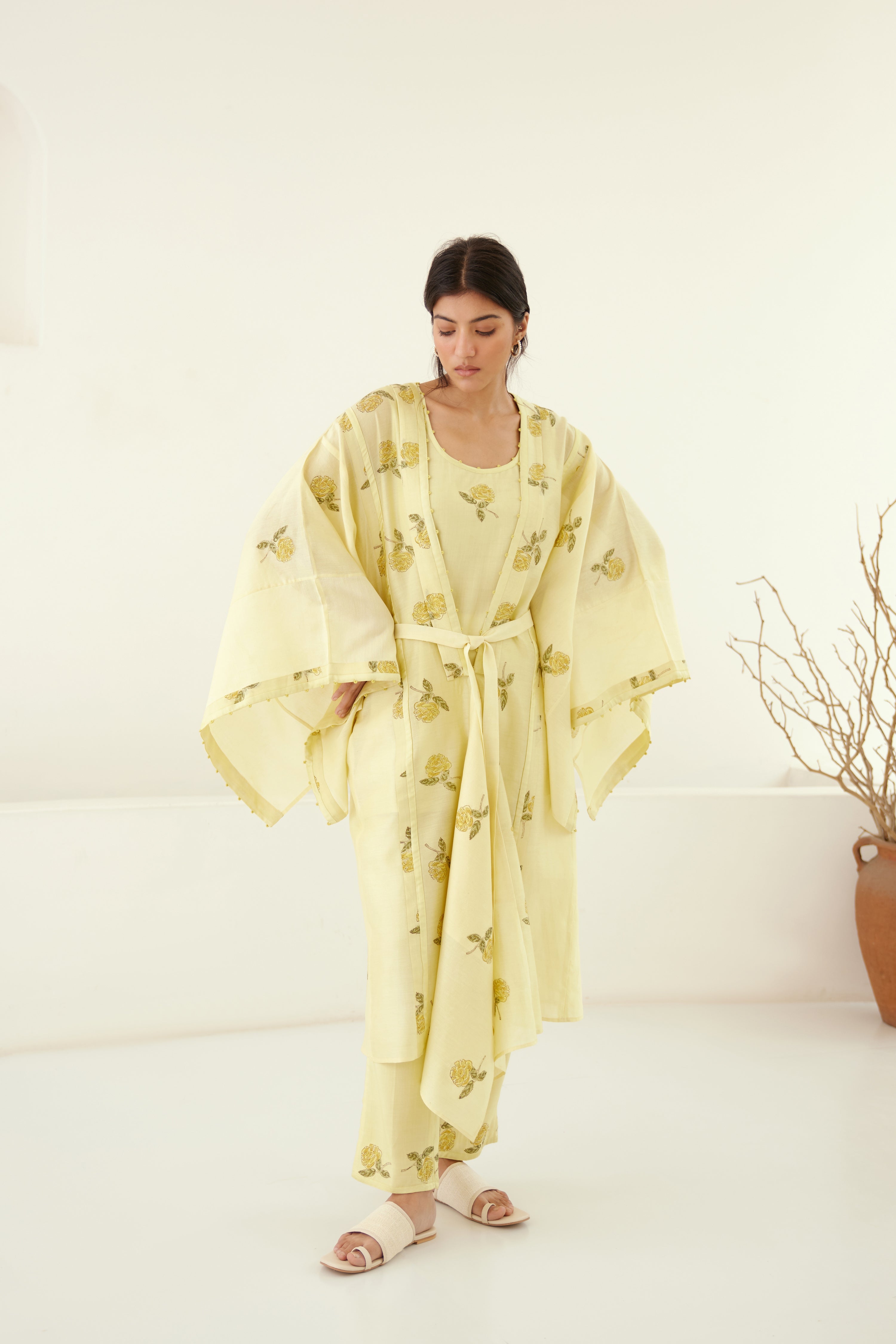 Canary Yellow Kimono Set