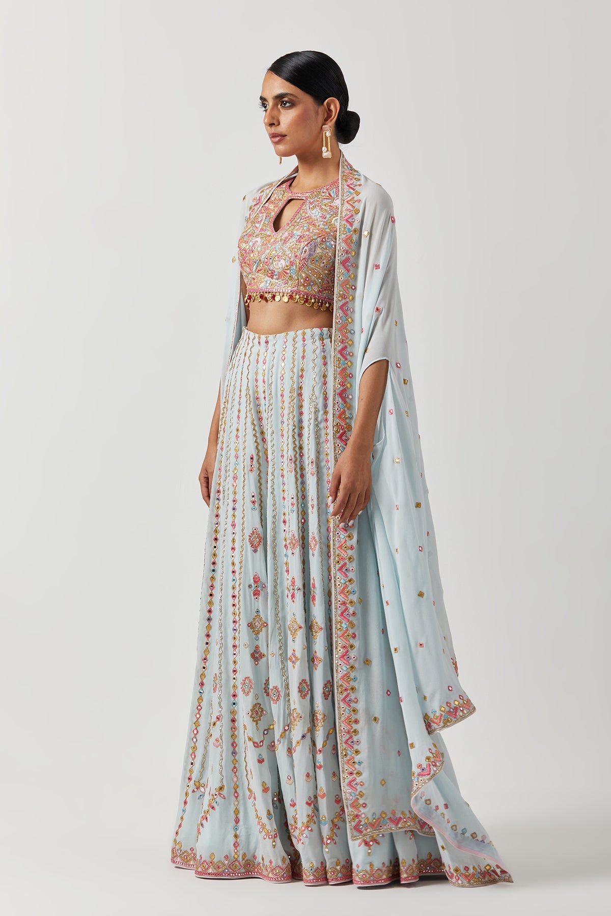 HIGH WAIST SHARARA WITH CAPE