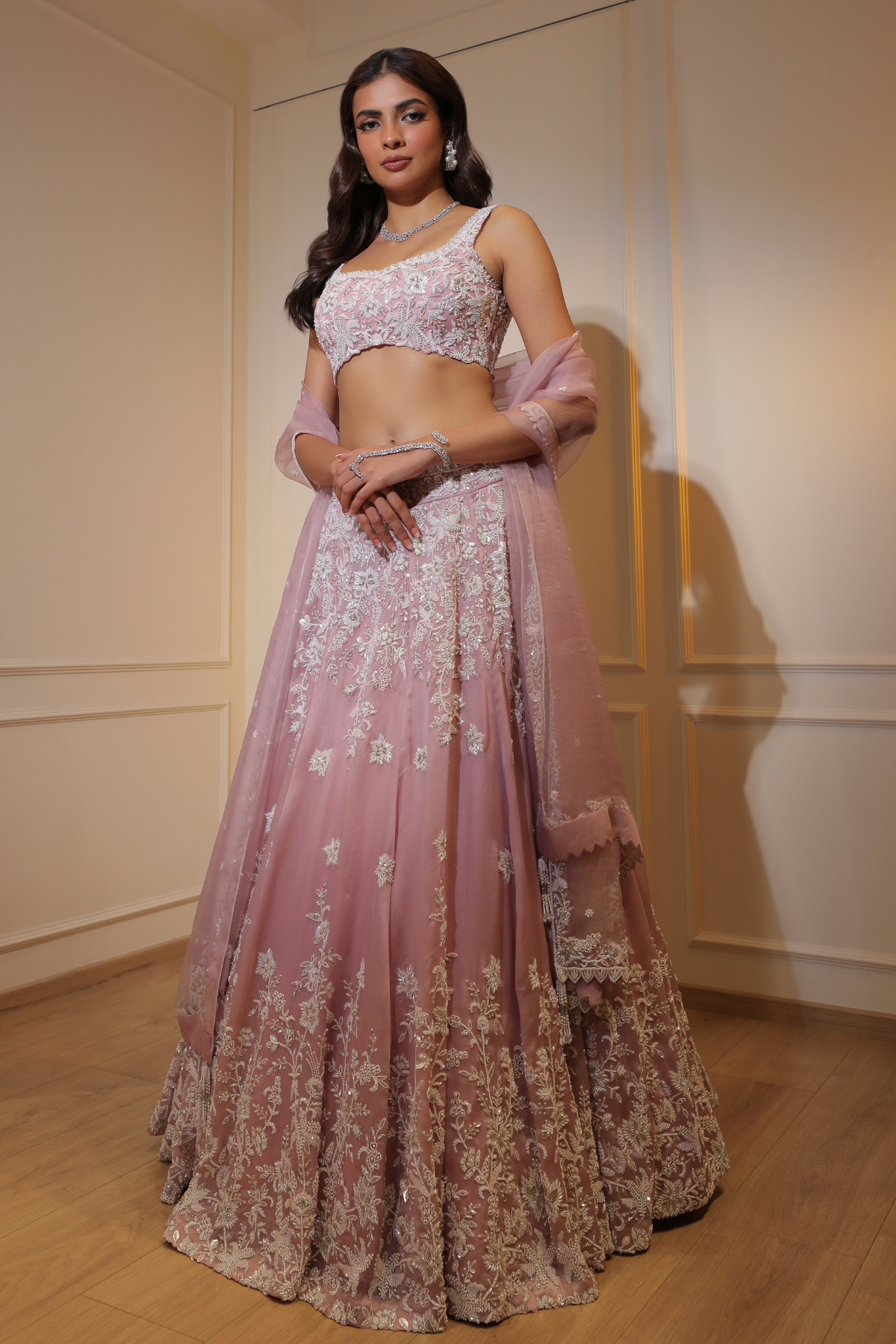 Lilac Floral Lehenga