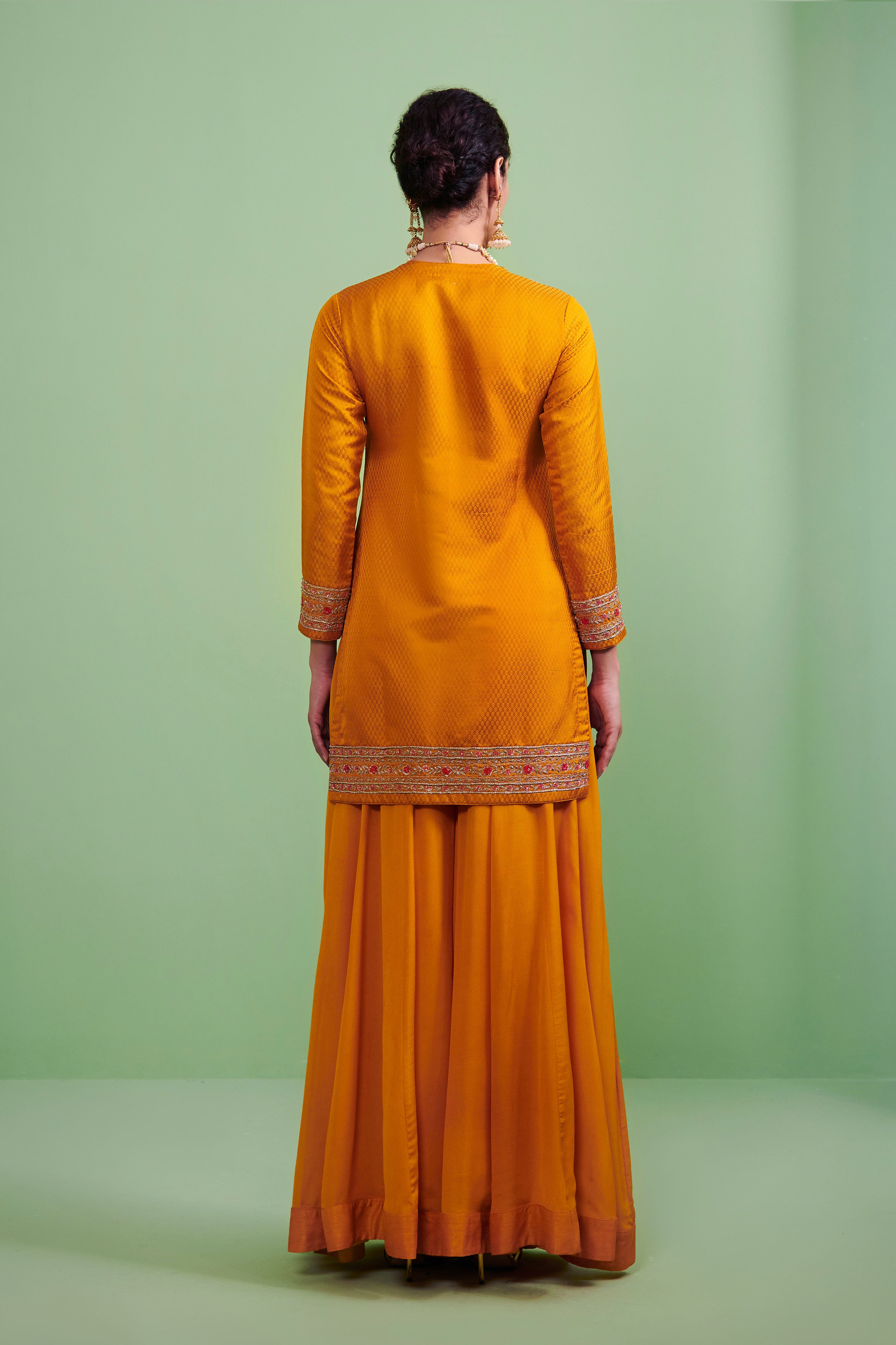 Mustard Kurta & Sharara Set