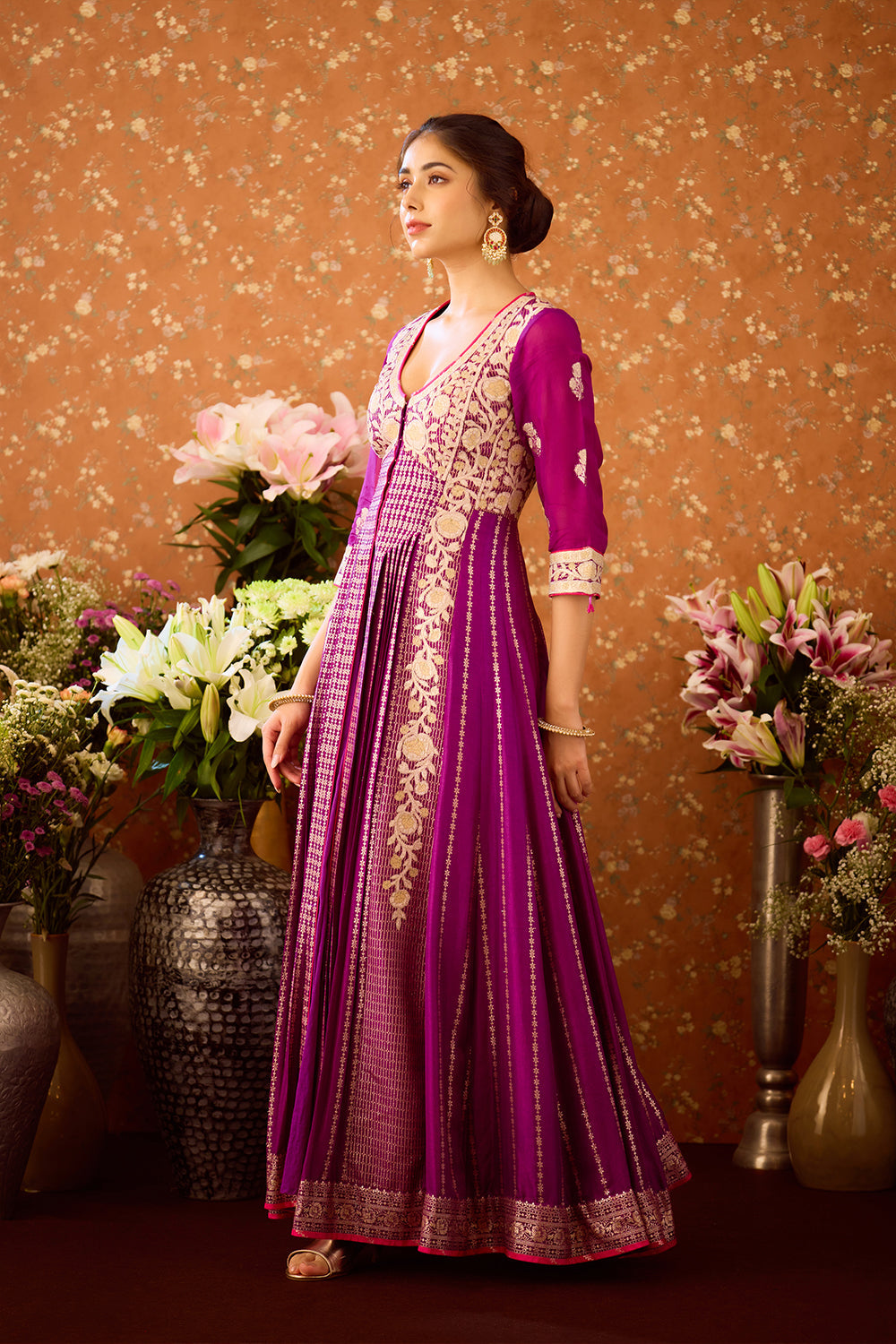 Imperial Purple Anarkali Set