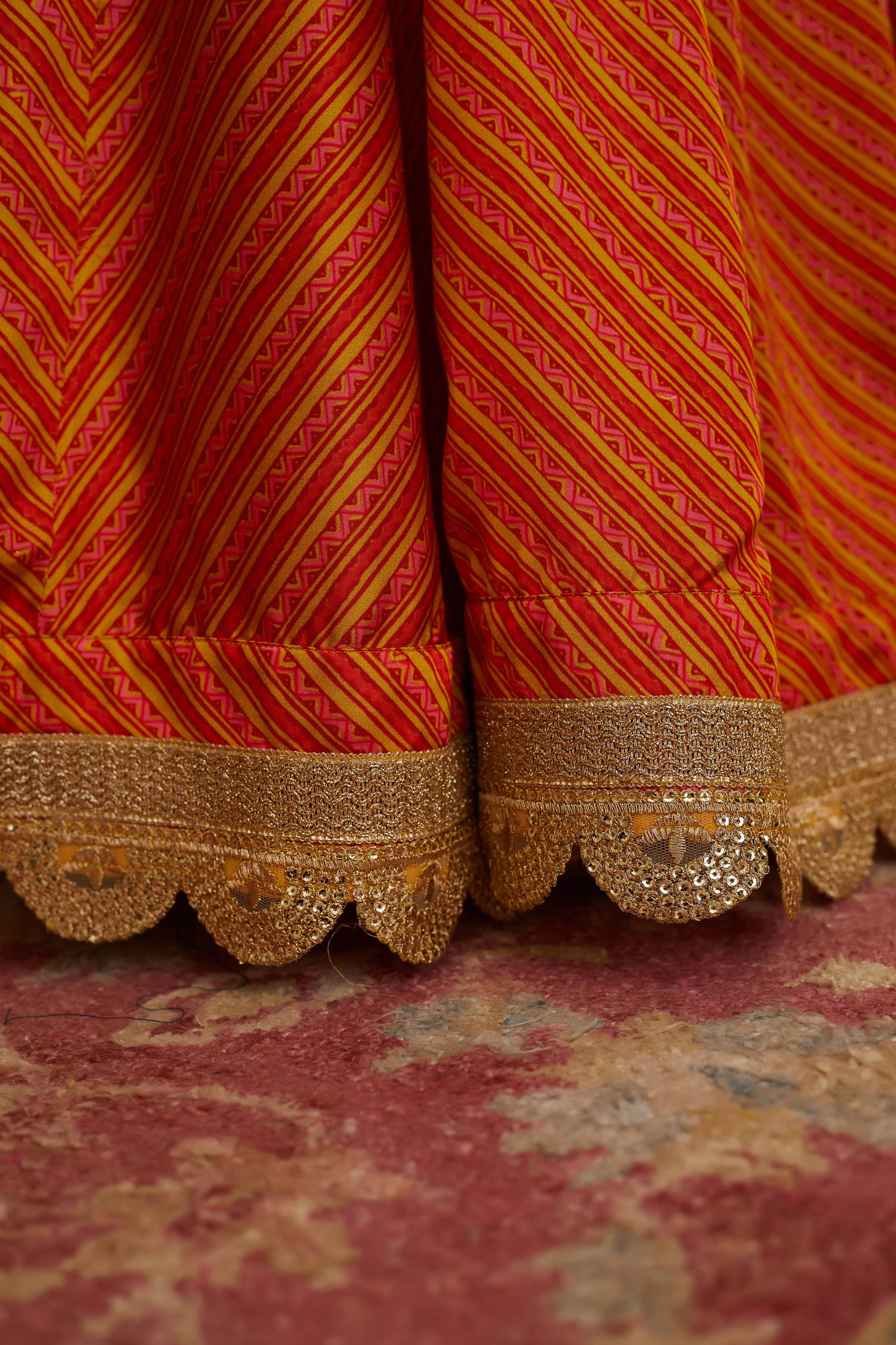 Burnt Orange Anarkali Set