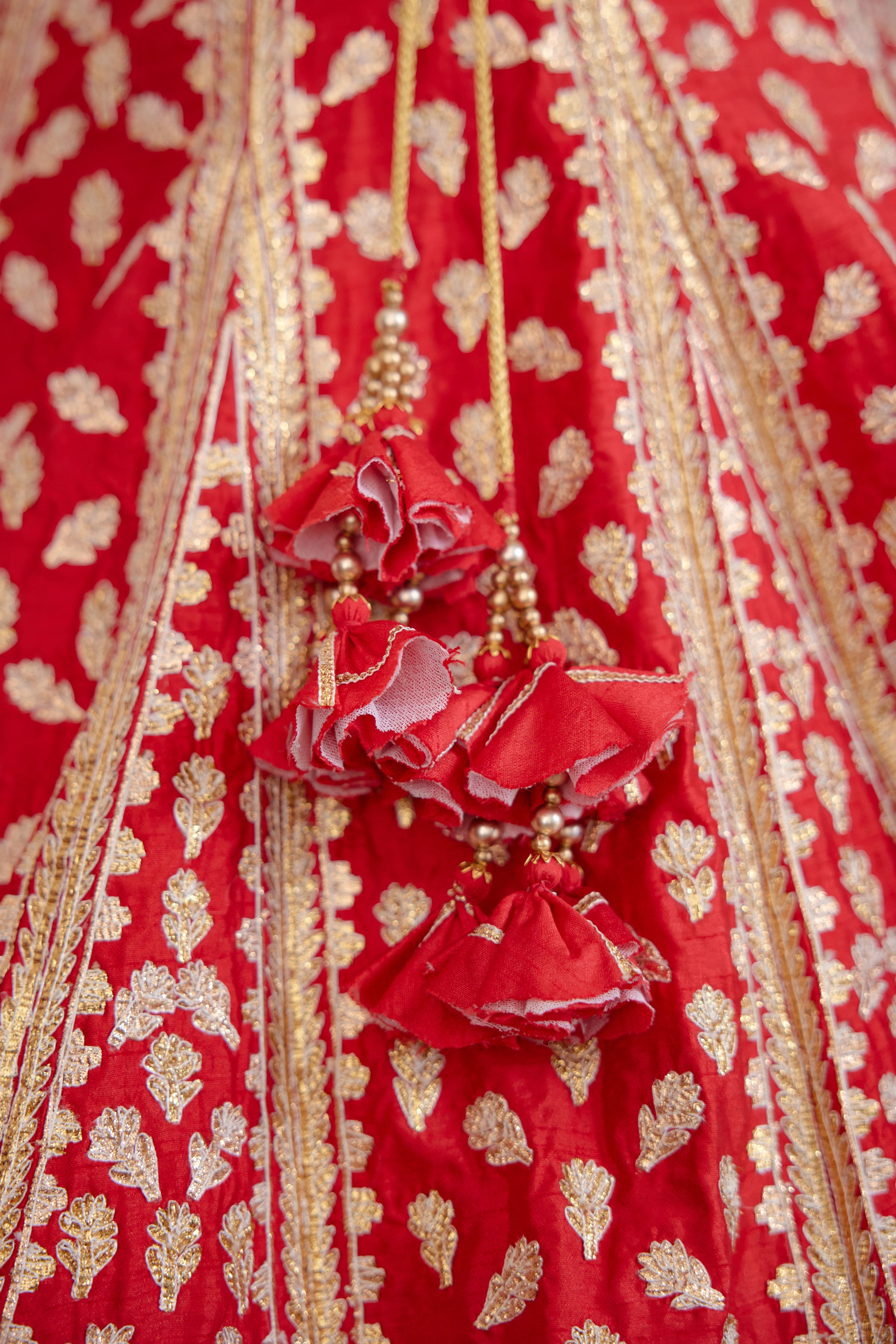Red Maroon Lehenga Set