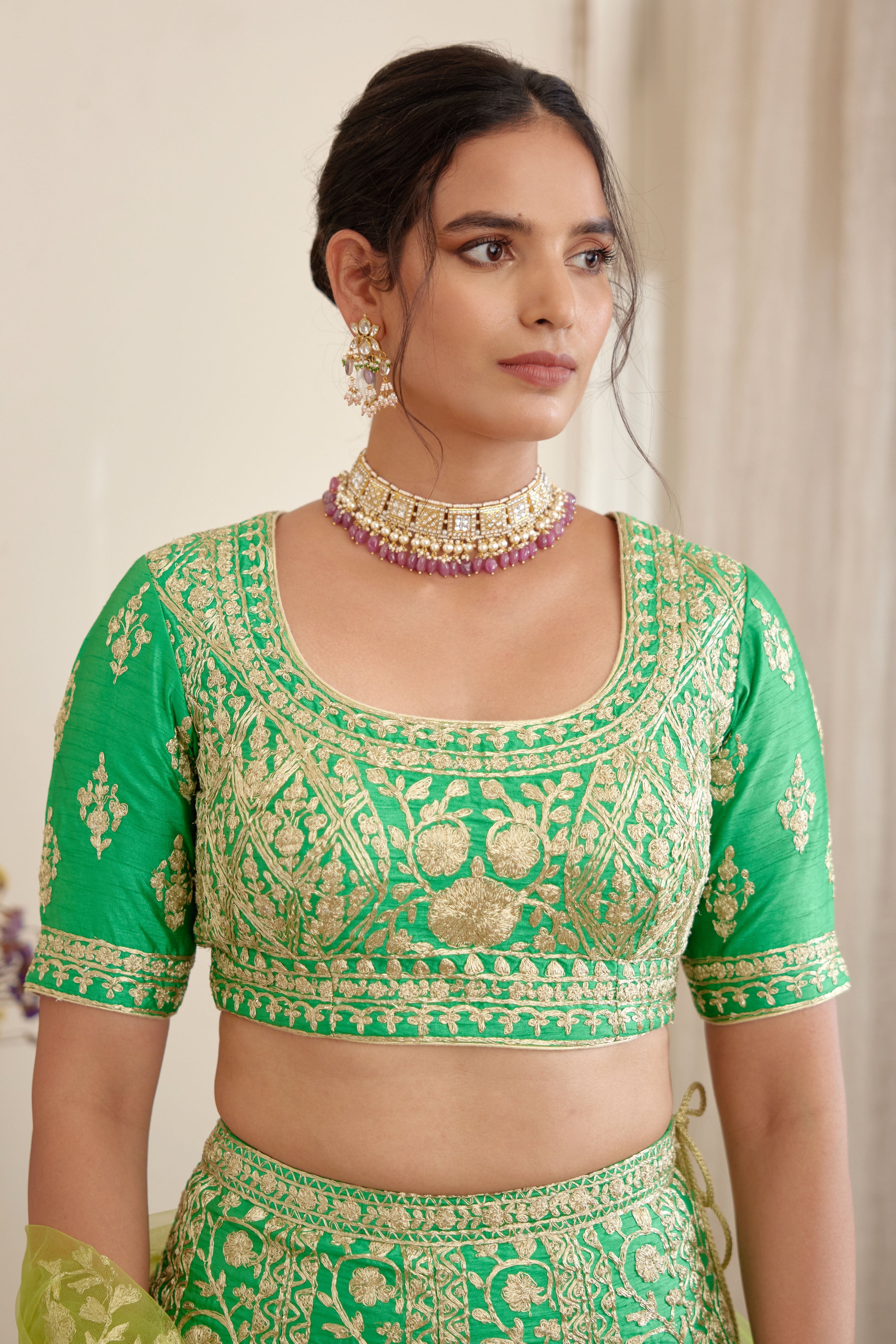 Green Lehenga Set