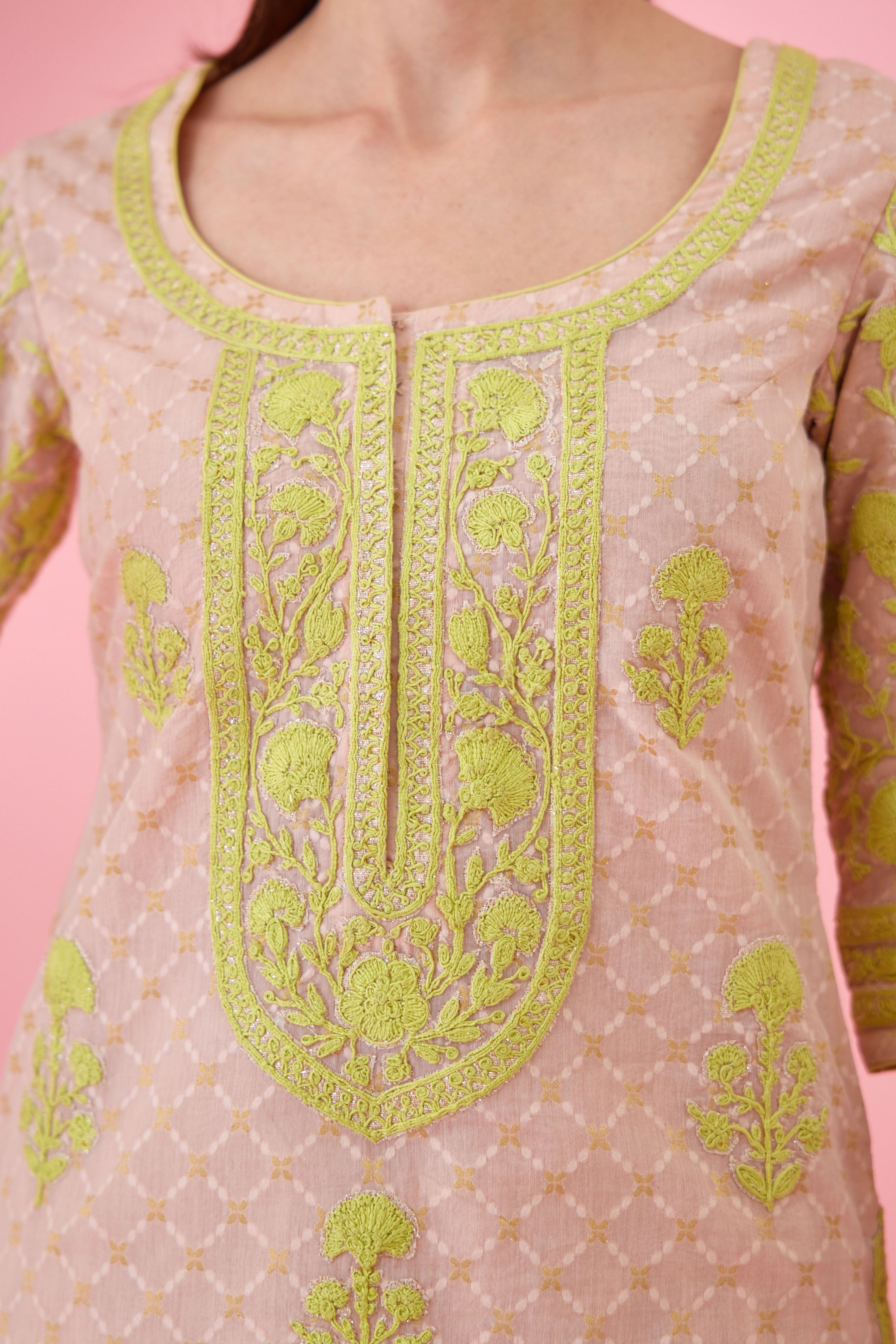 Crystal Rose Pink Lehenga Set