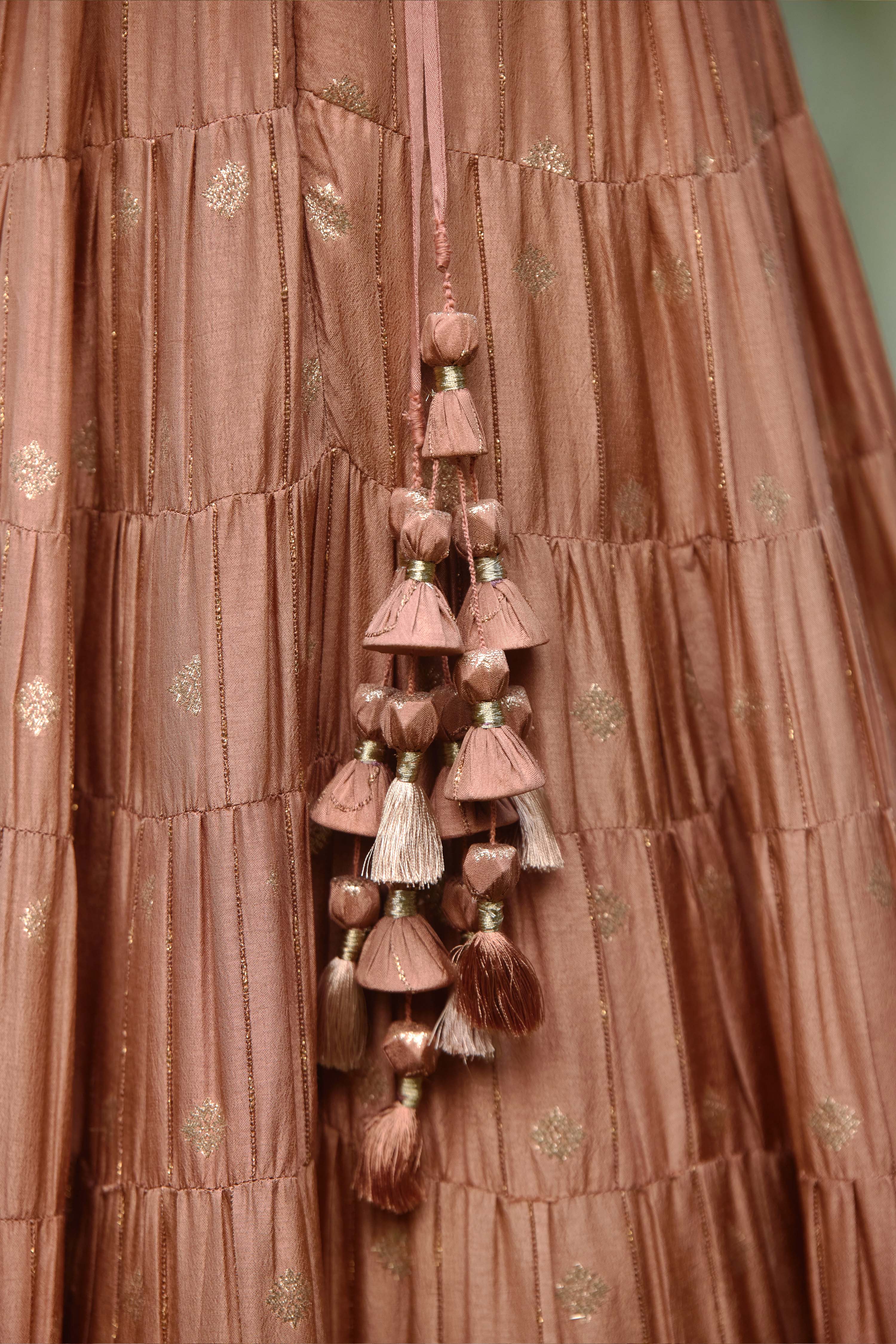 Neutral Pink Lehenga Set