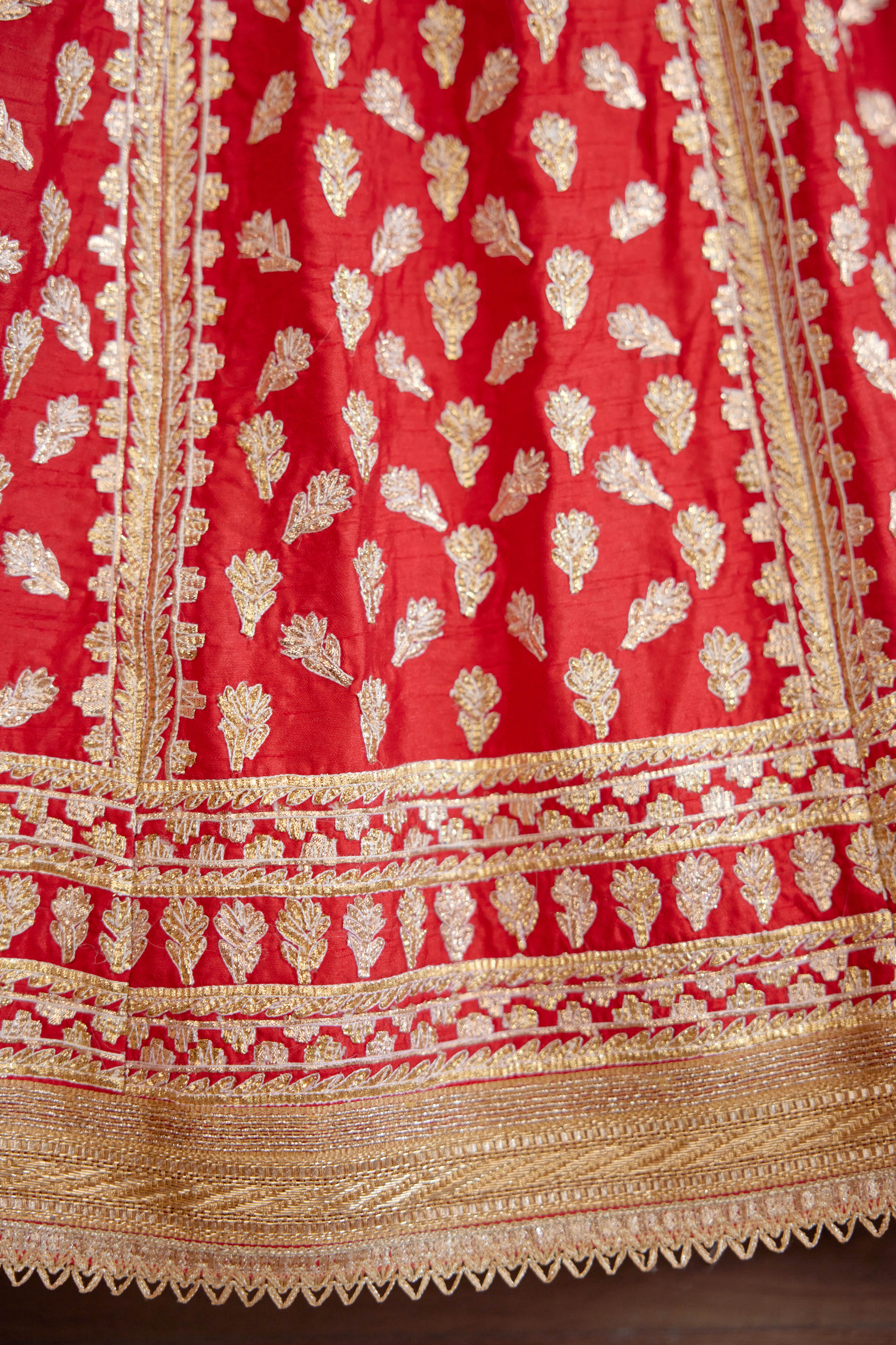 Red Maroon Lehenga Set