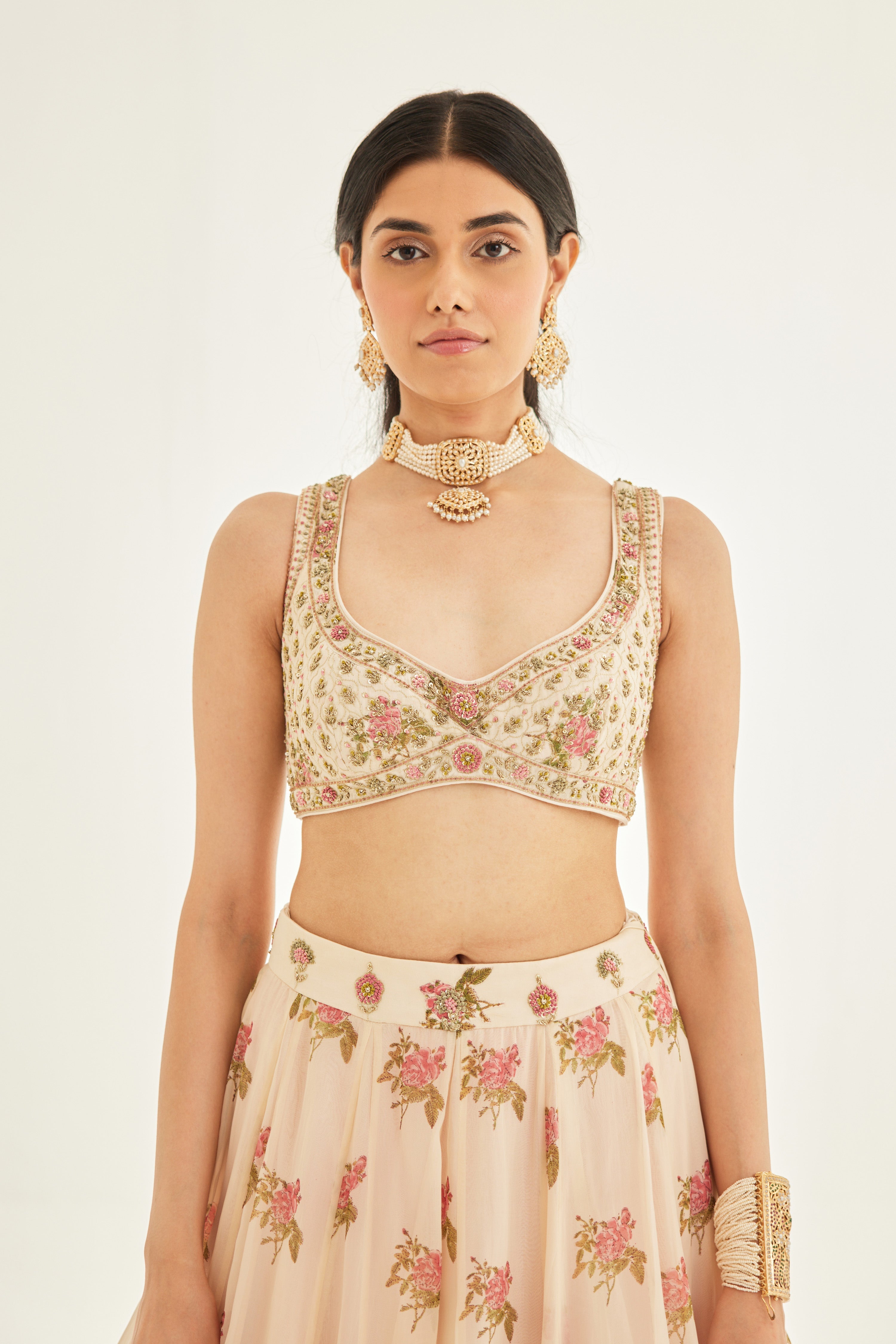 Papyrus White Lehenga Set