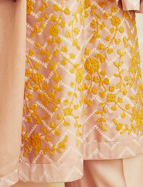 Peach Pink Kurta Set