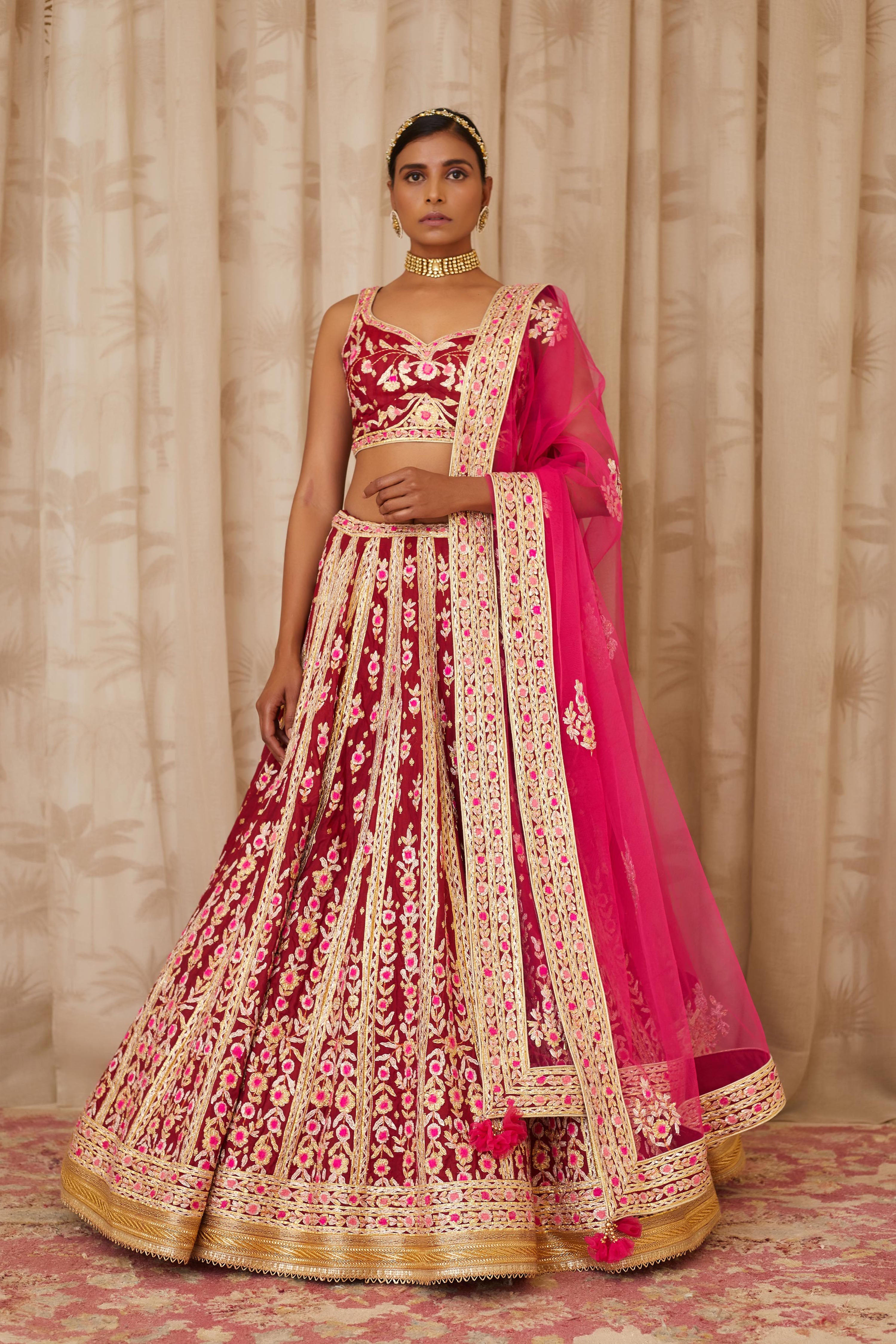 Maroon Lehenga Set