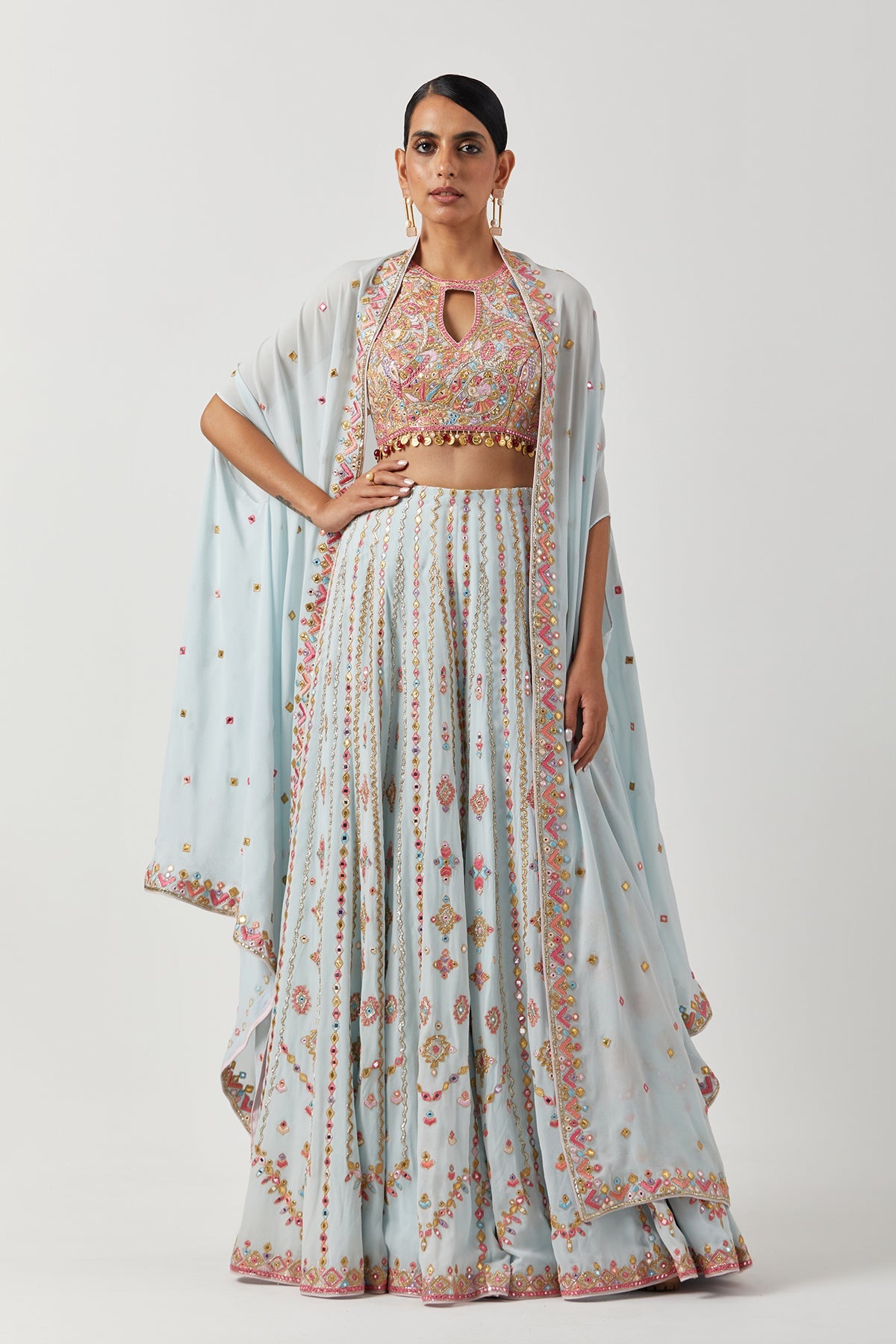 HIGH WAIST SHARARA WITH CAPE