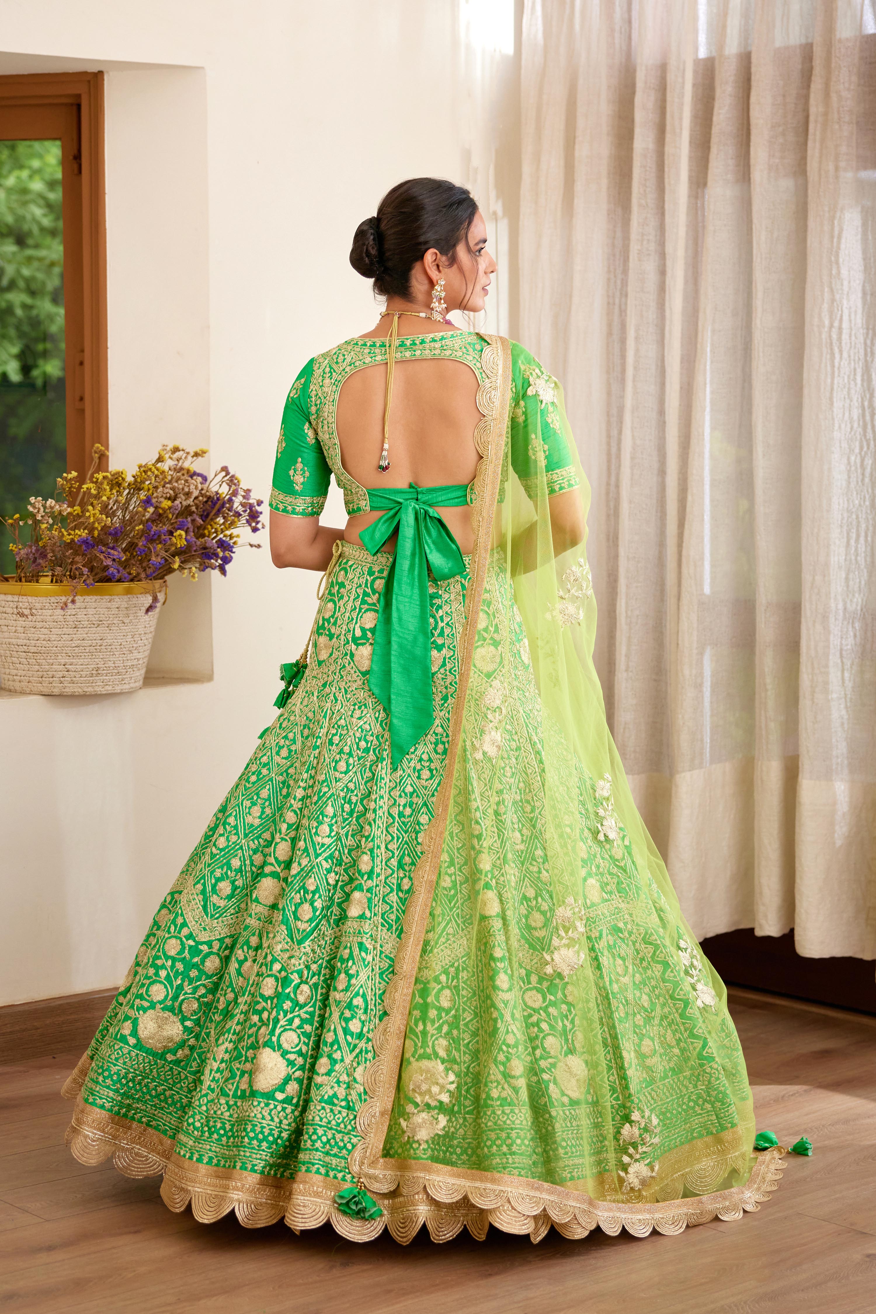 Green Lehenga Set