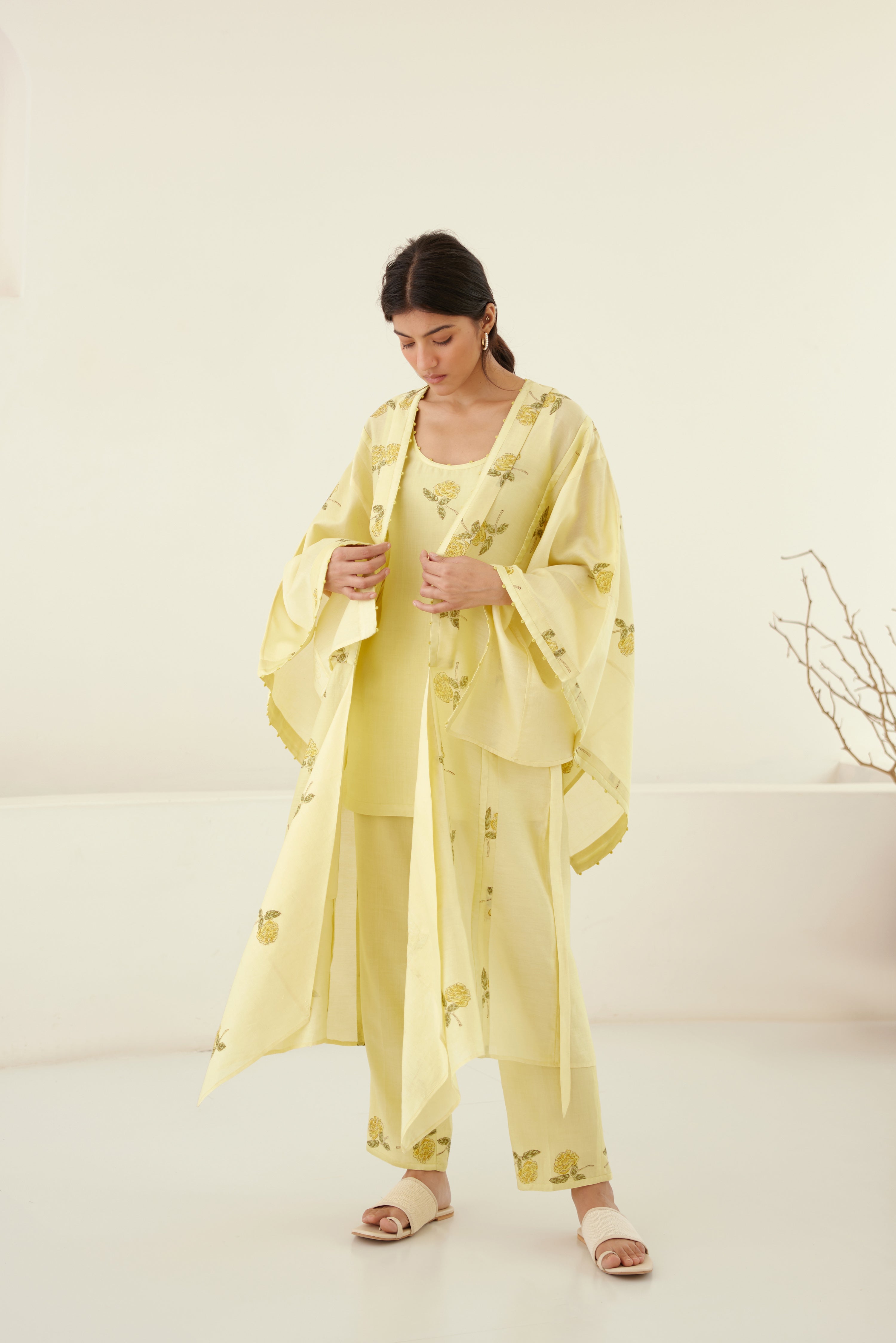 Canary Yellow Kimono Set