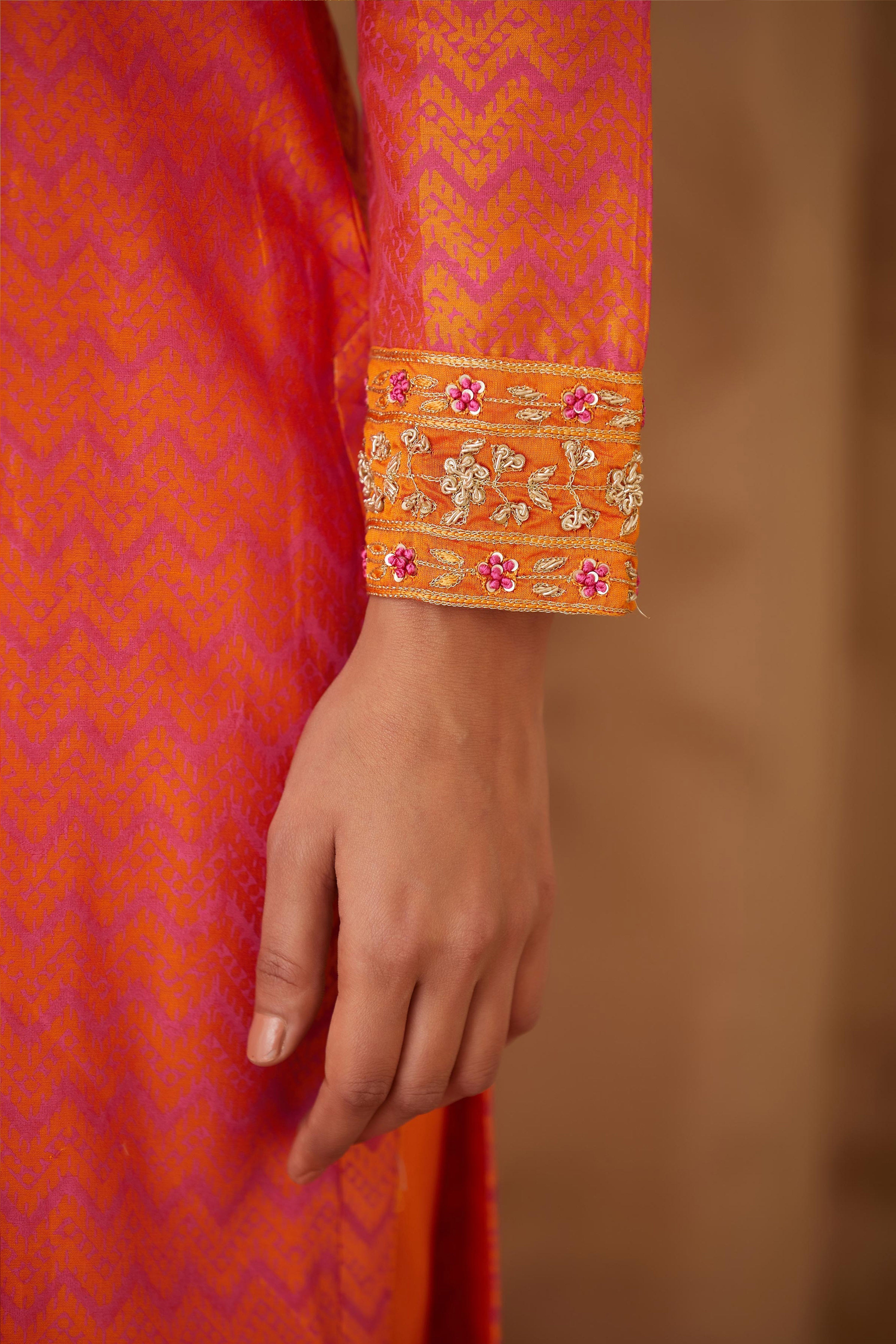 Orange Kurta Set