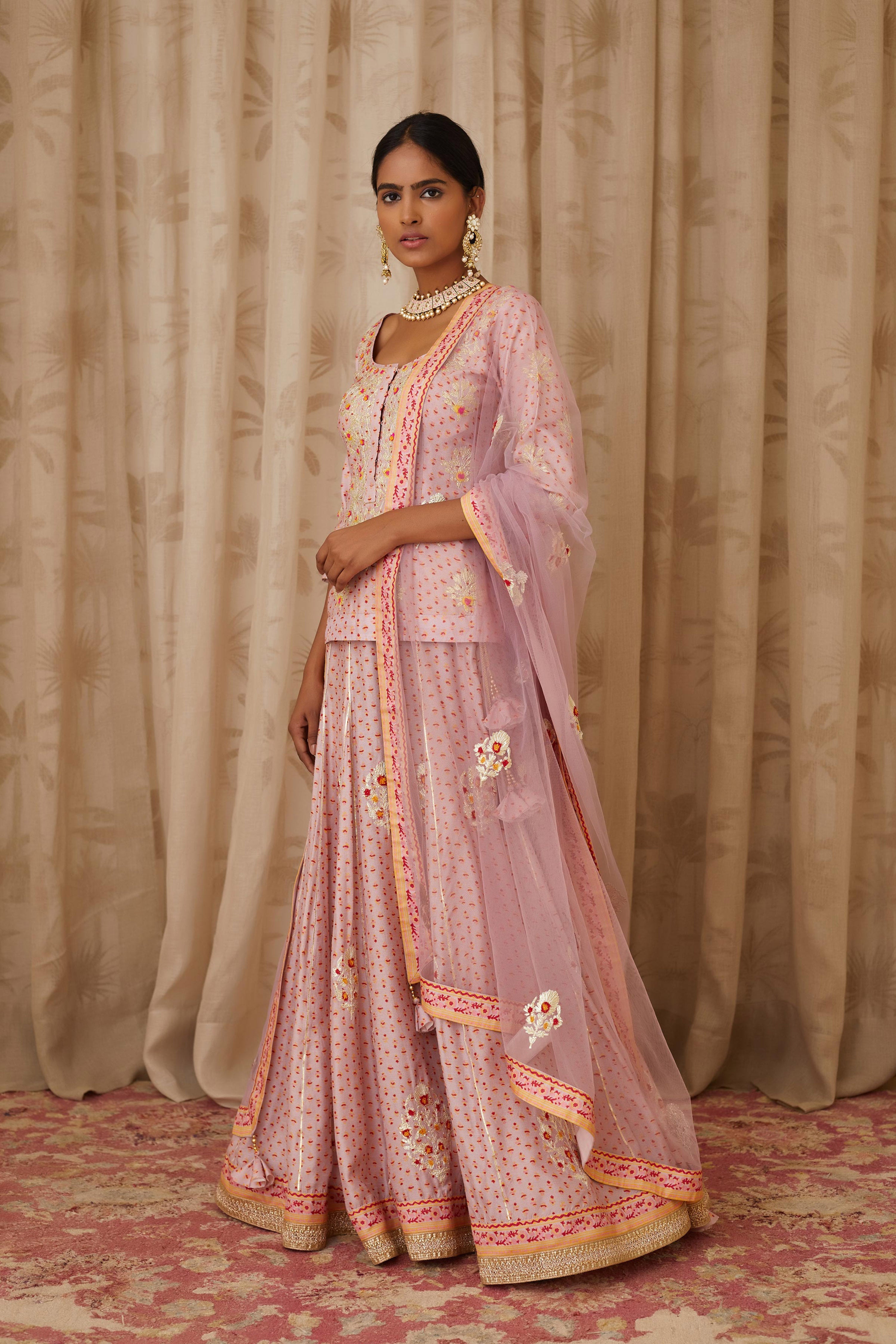 Light Lavender Short Kurta Set