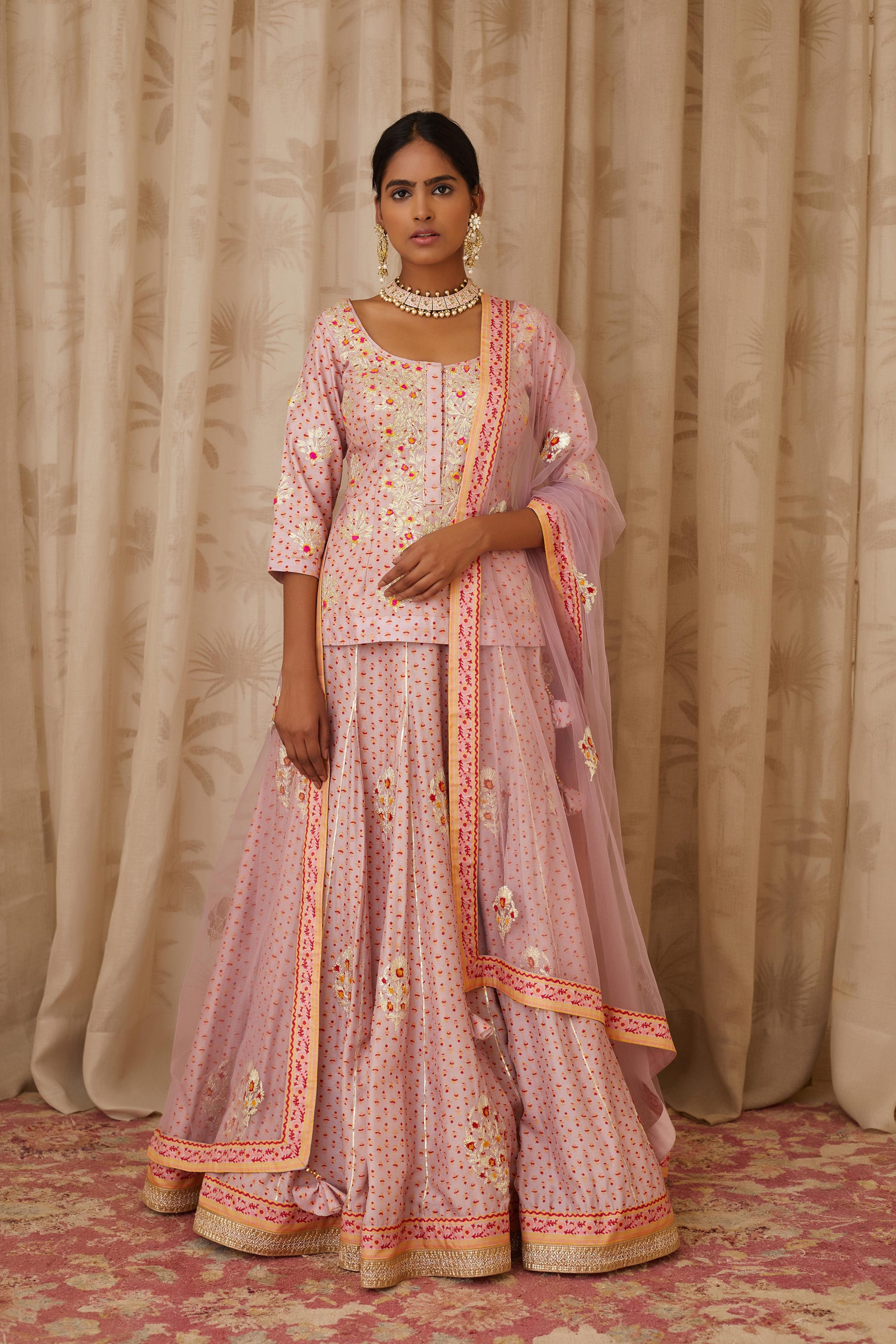 Light Lavender Short Kurta Set