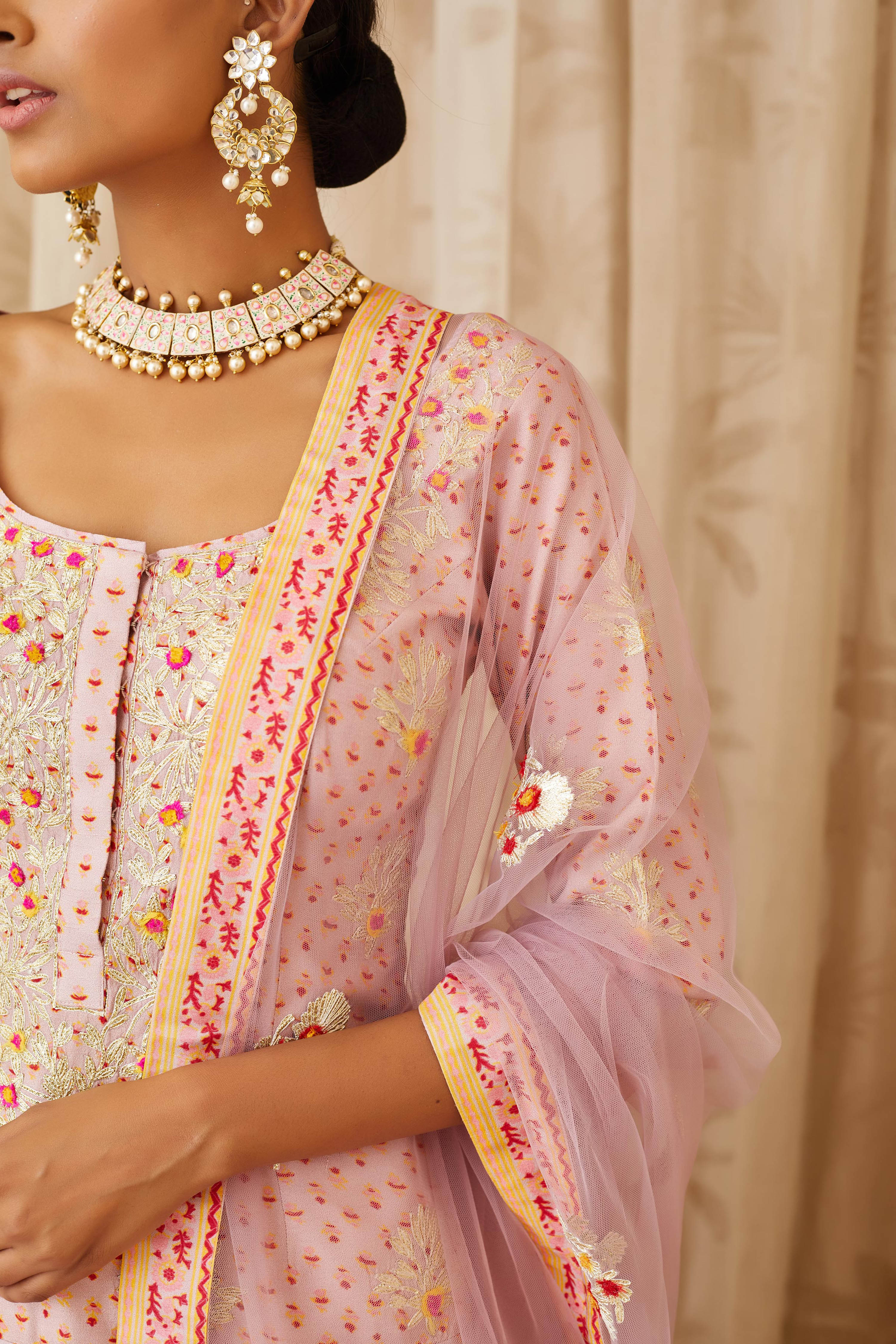 Light Lavender Short Kurta Set