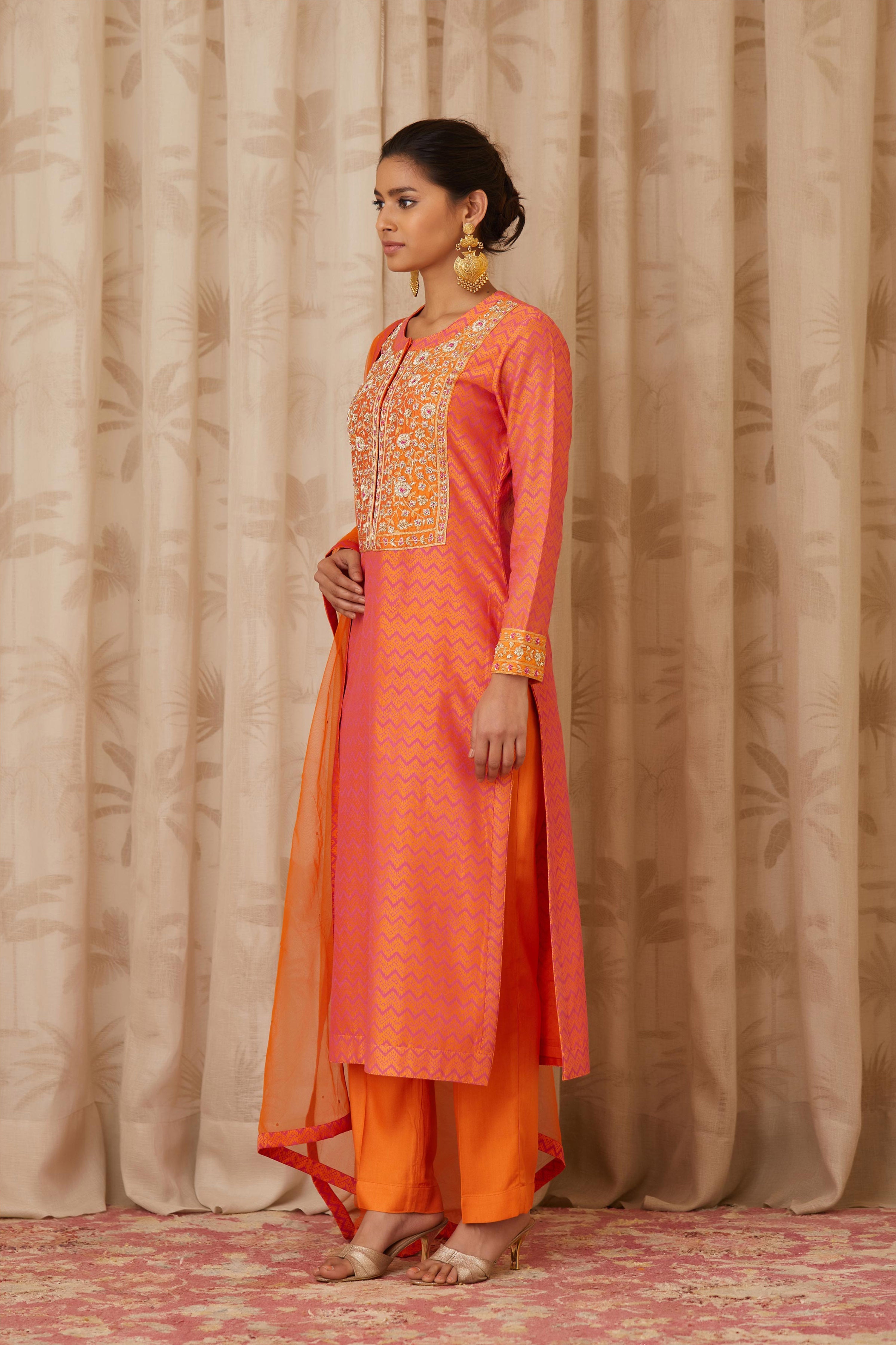 Orange Kurta Set