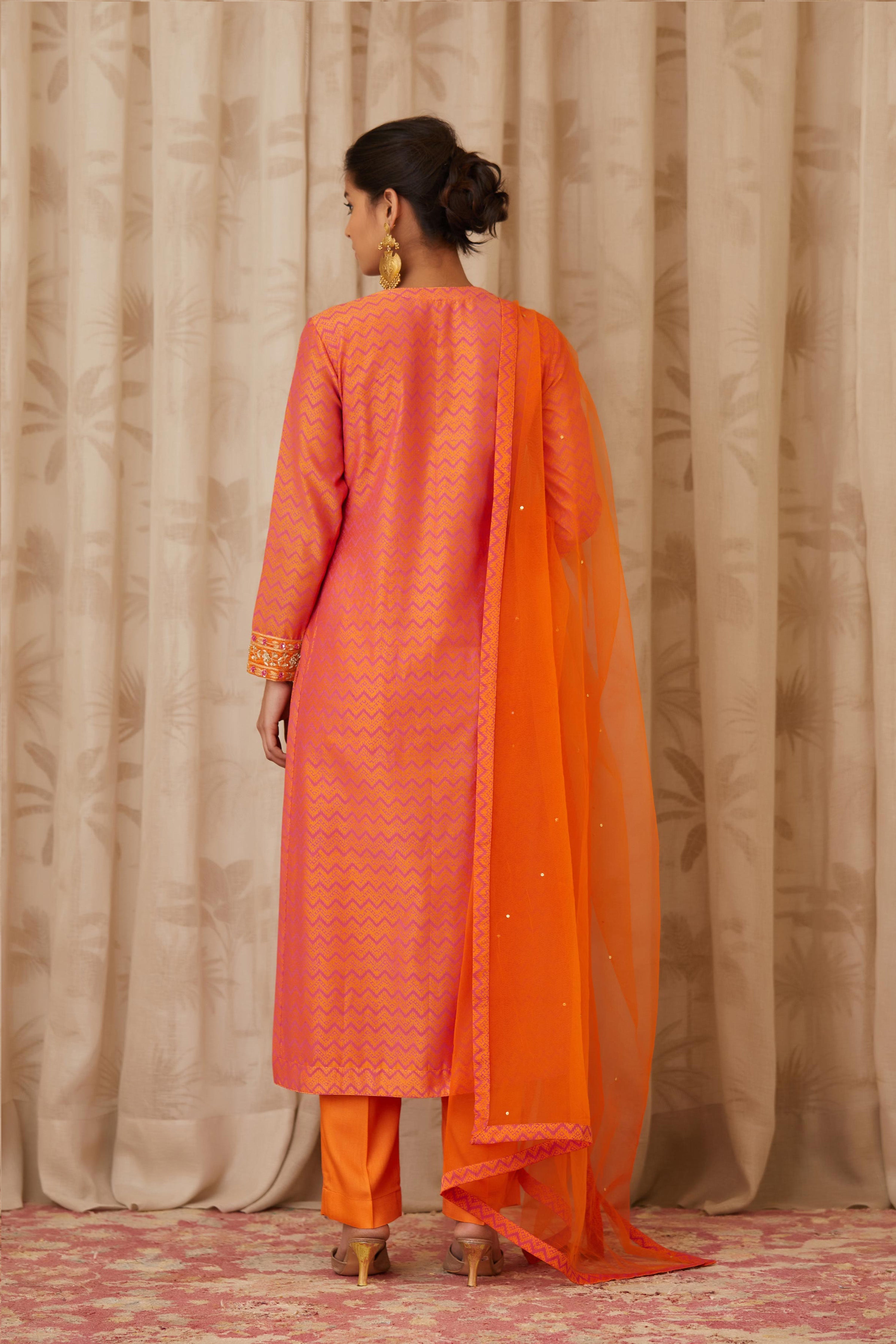 Orange Kurta Set